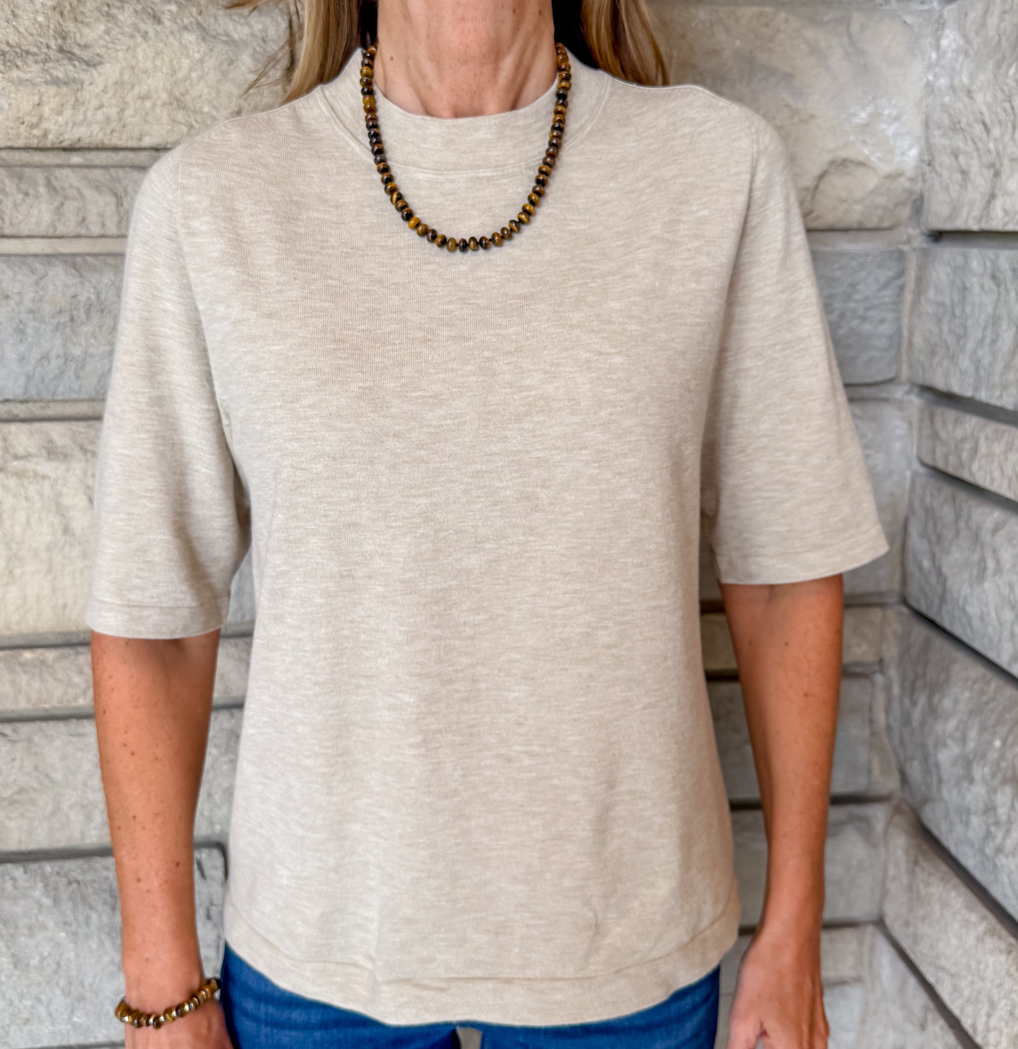 Delaney Classic Crew Neck Top
