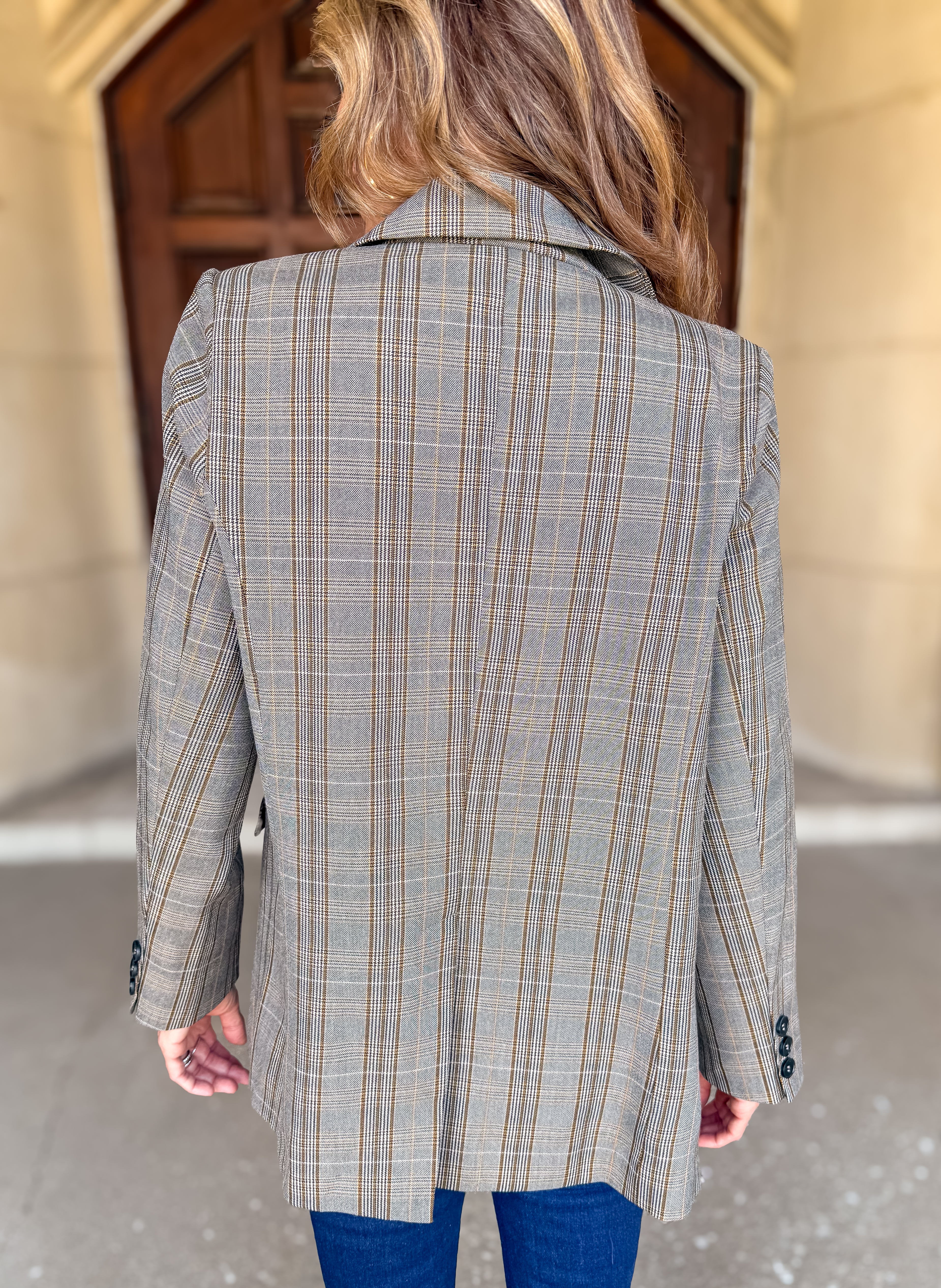 Virginia Plaid Double Breasted Blazer