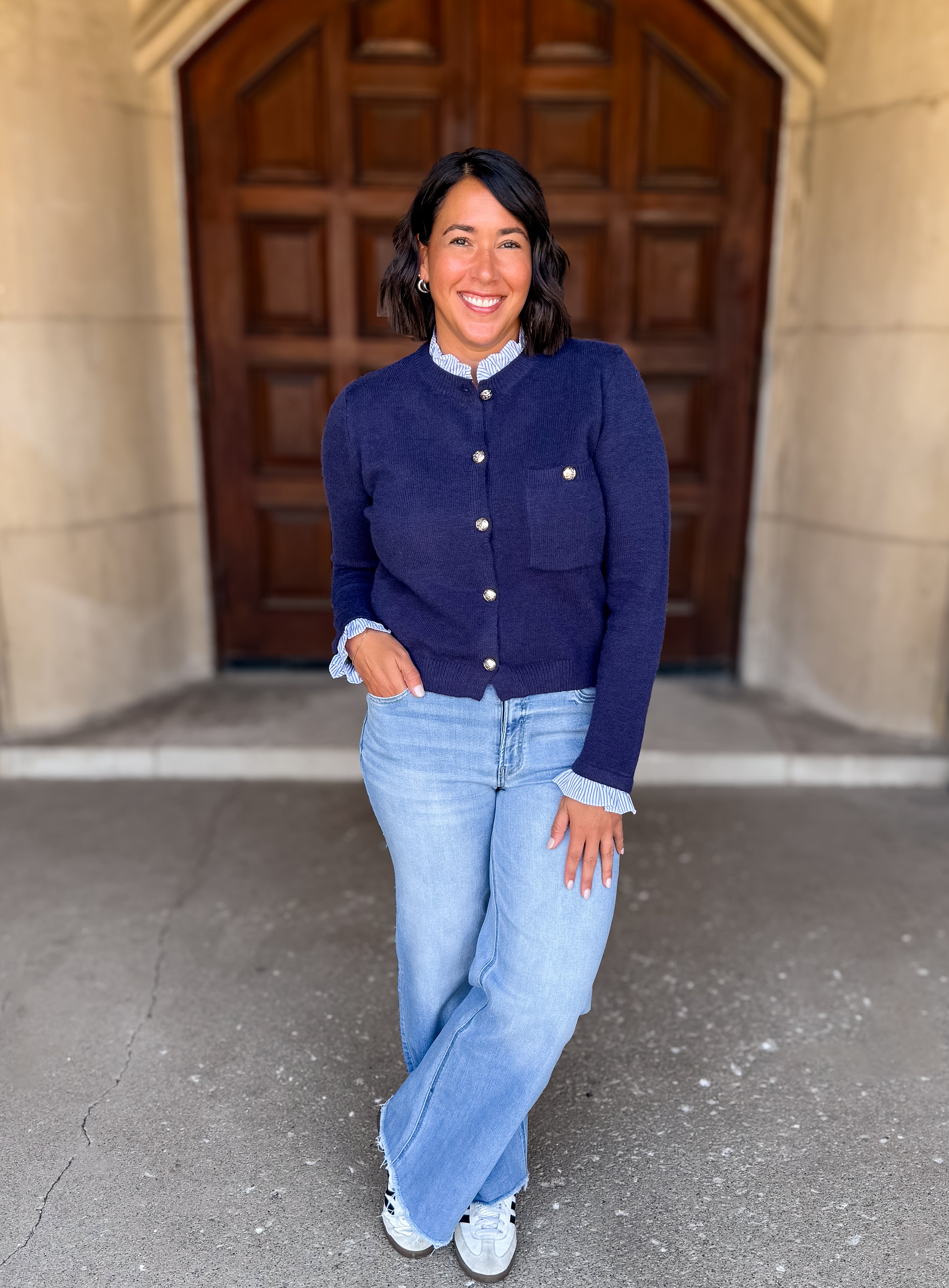 Khloe Ruffle Trim Cardigan