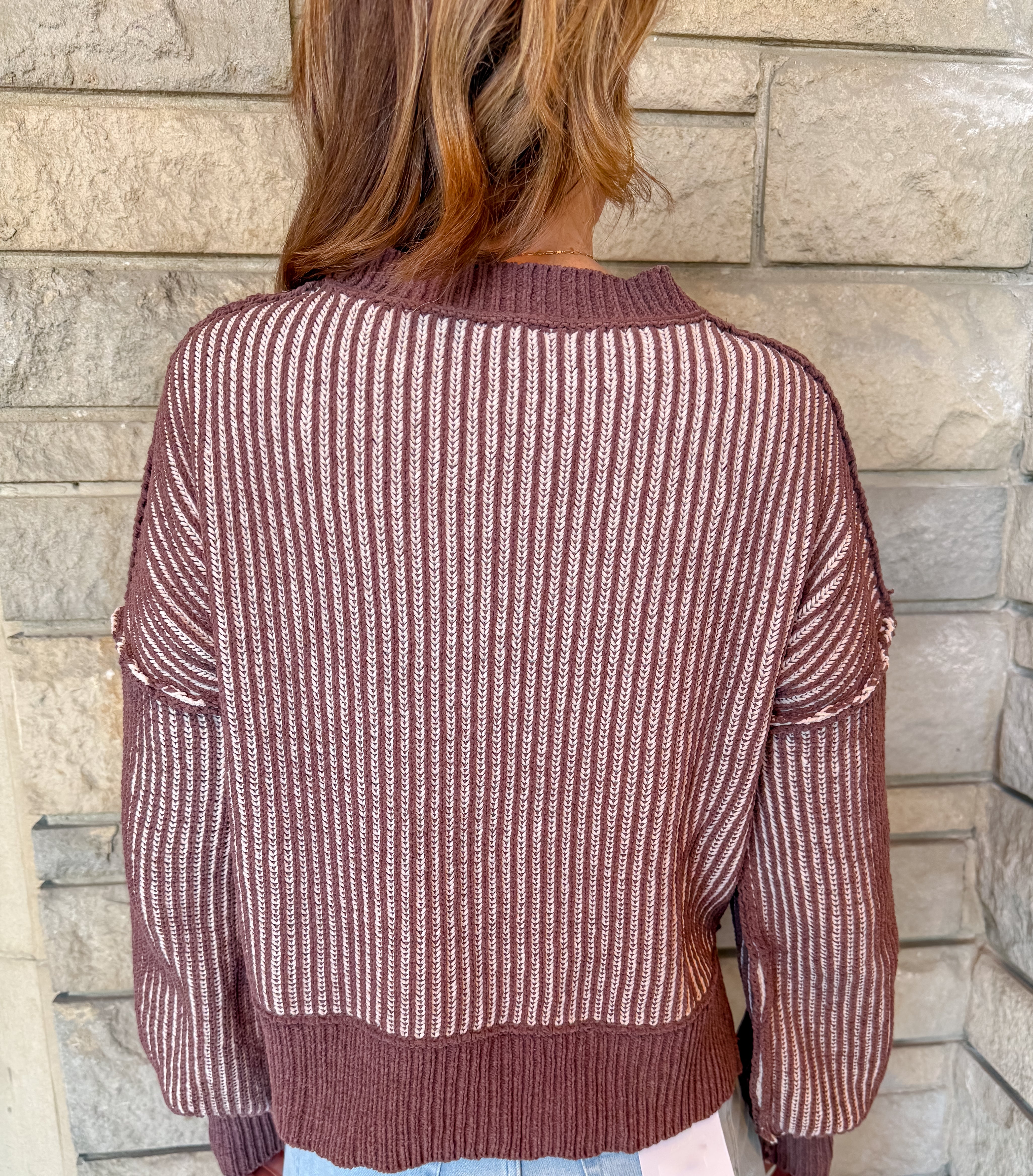 Layne Two Tone Cropped Sweater