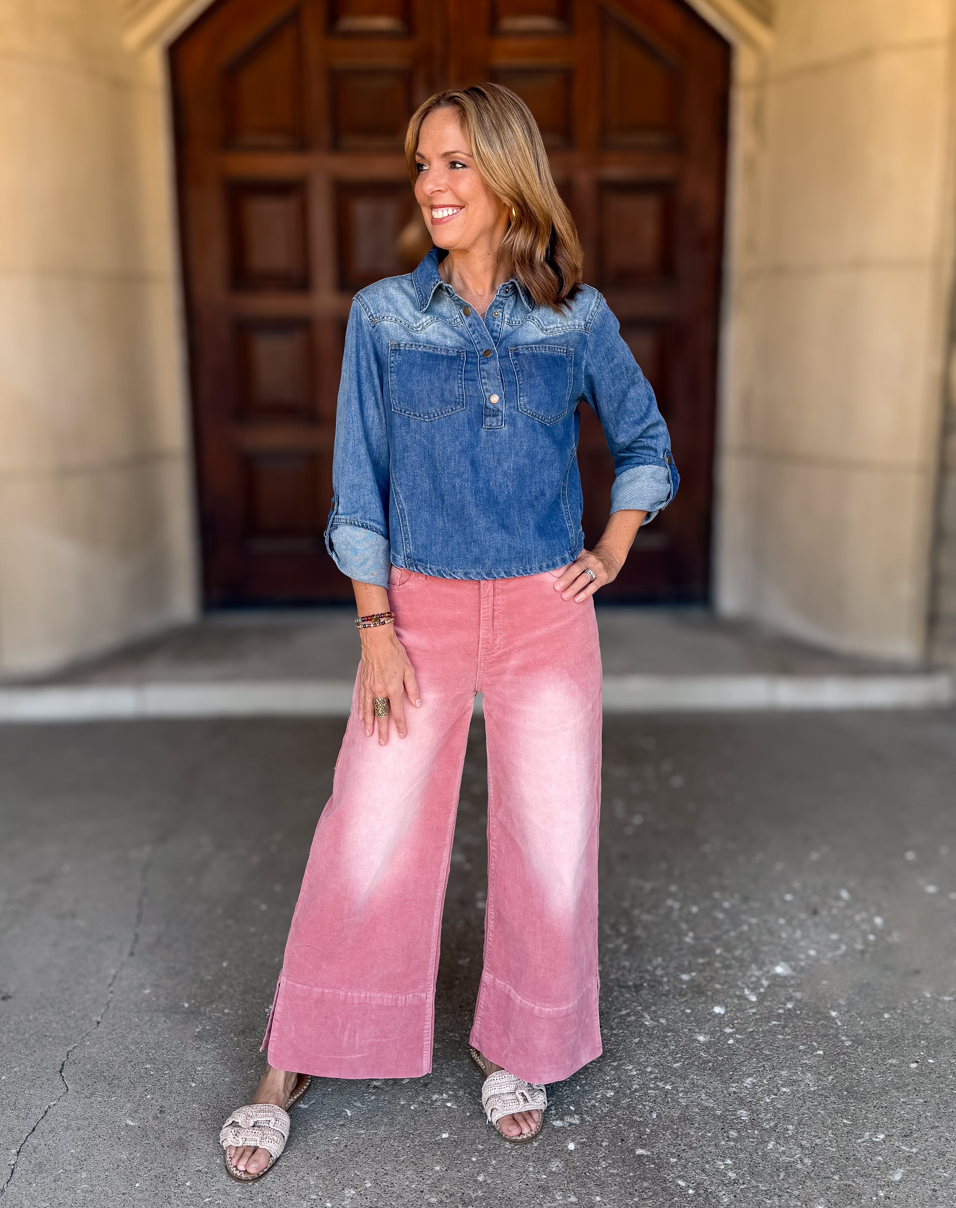 Kelley Denim Western Top