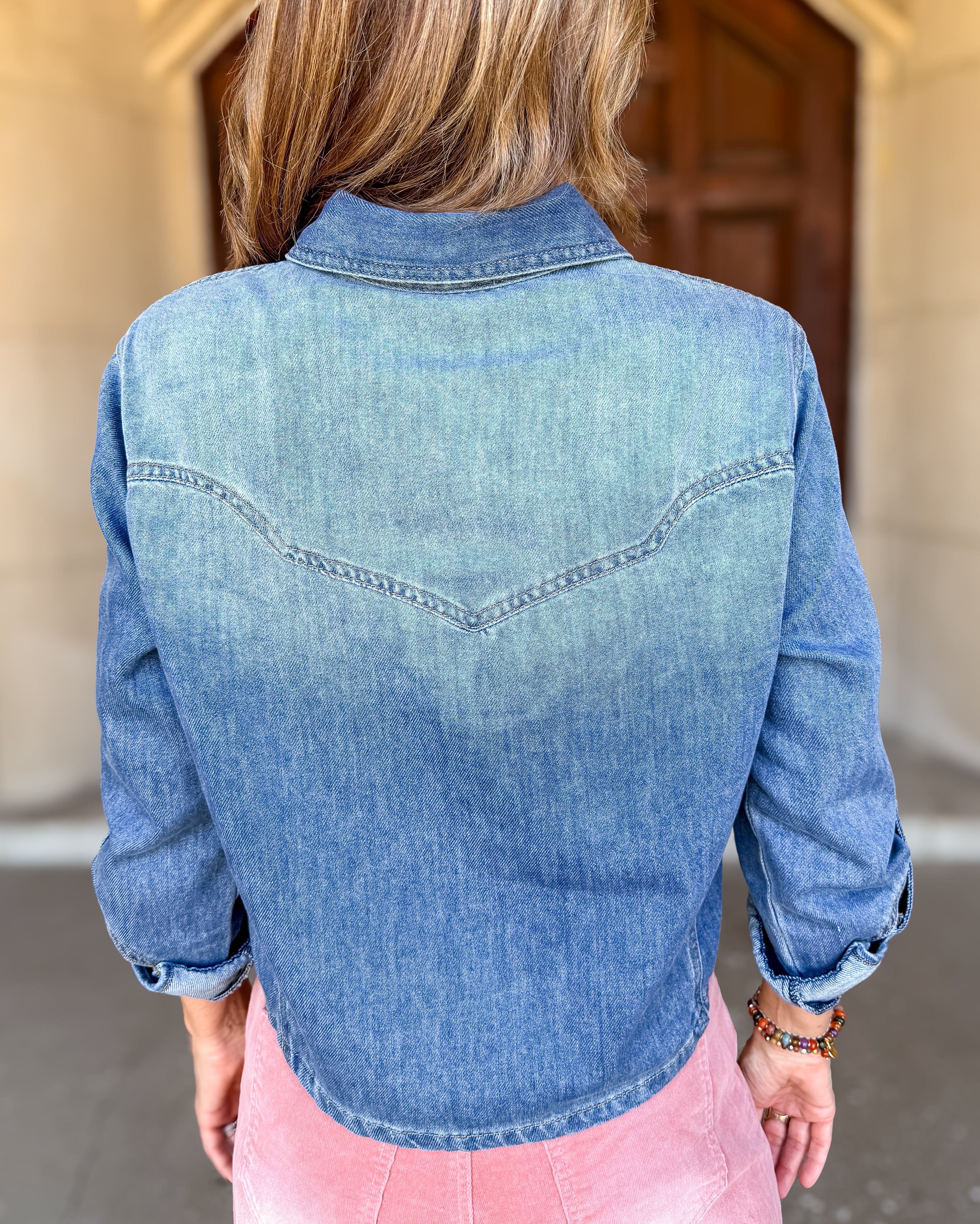 Kelley Denim Western Top