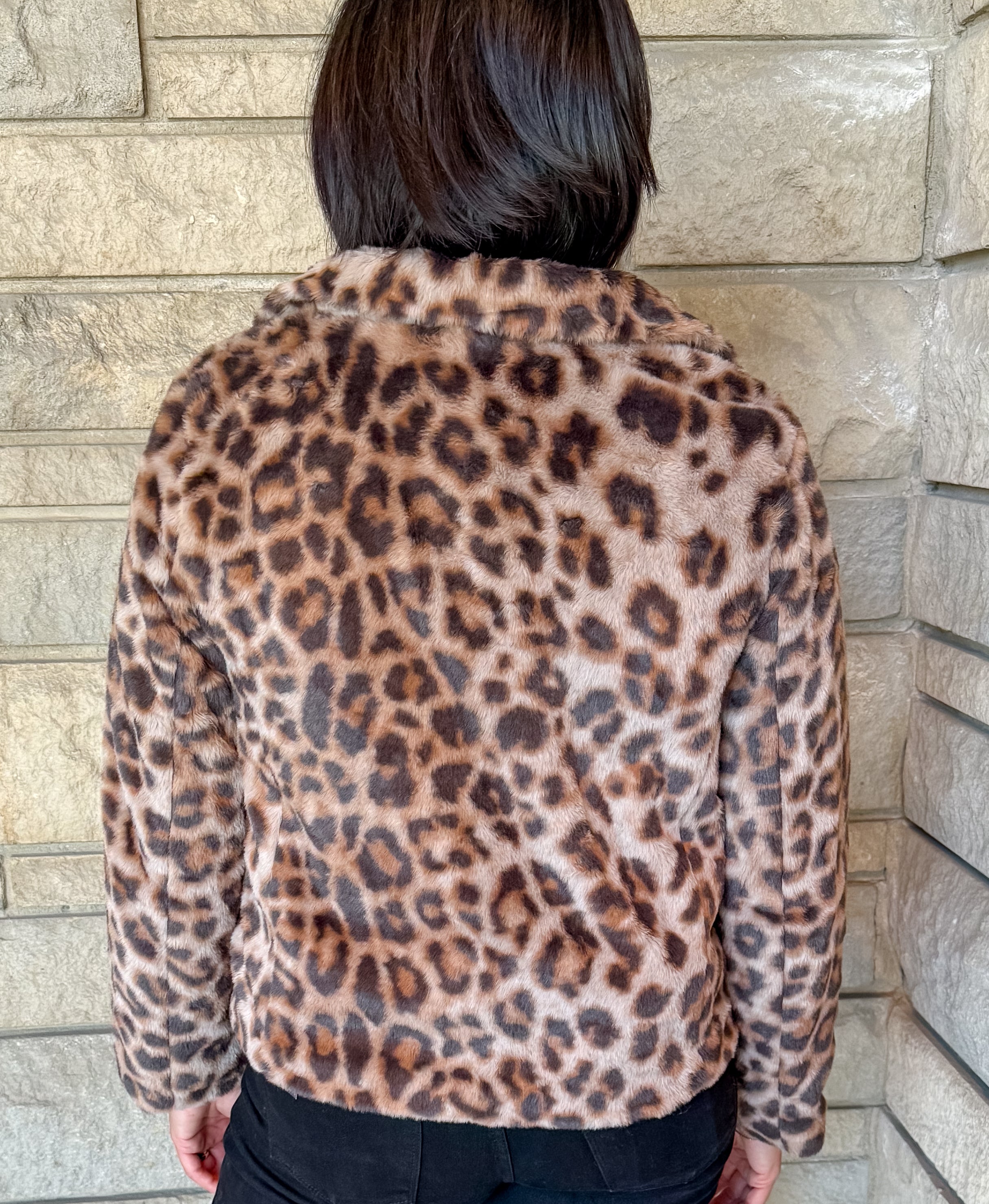 Goldie Leopard Faux Fur Jacket