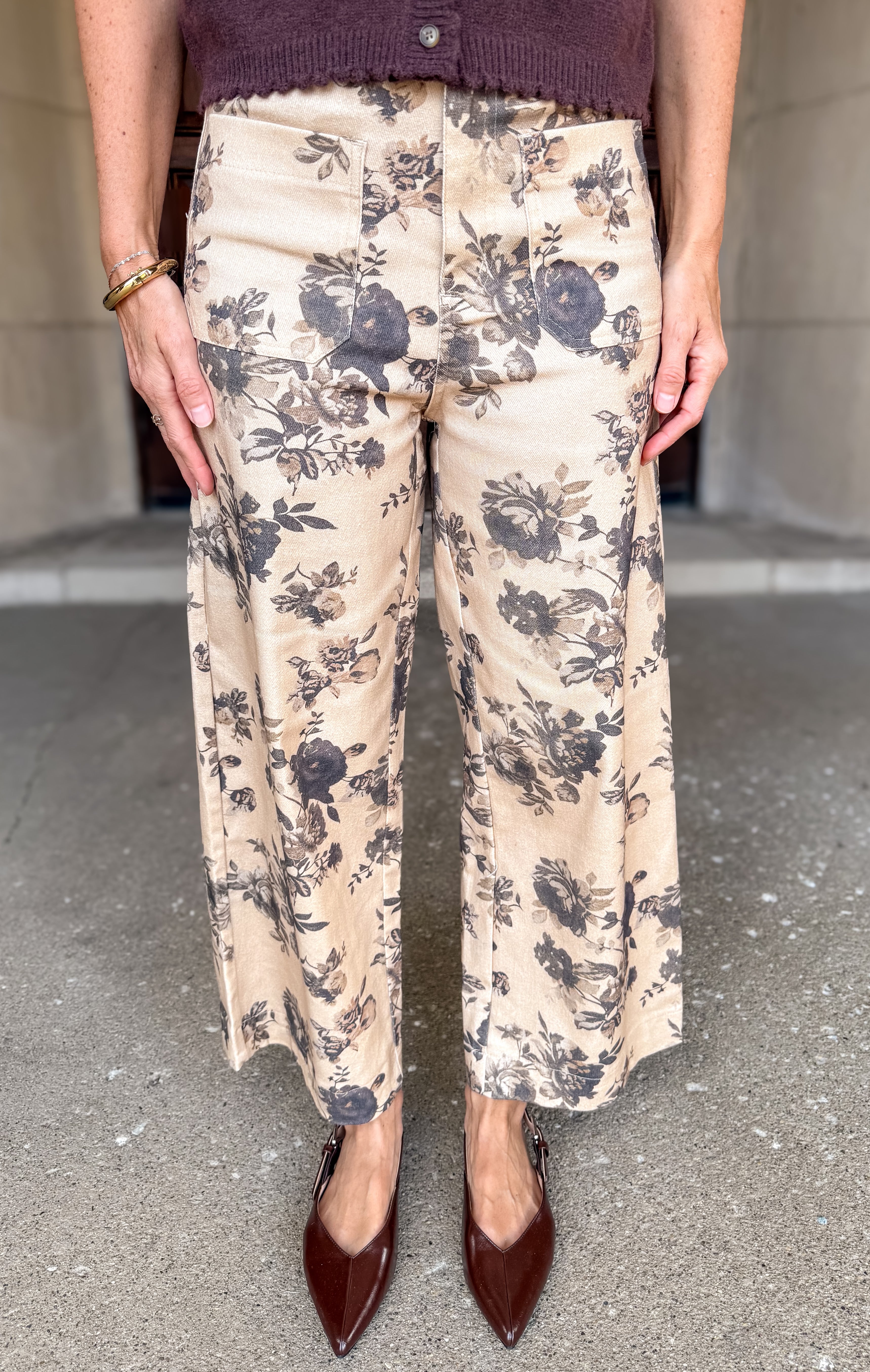 Quinn Front Pocket Floral Jeans FINAL SALE