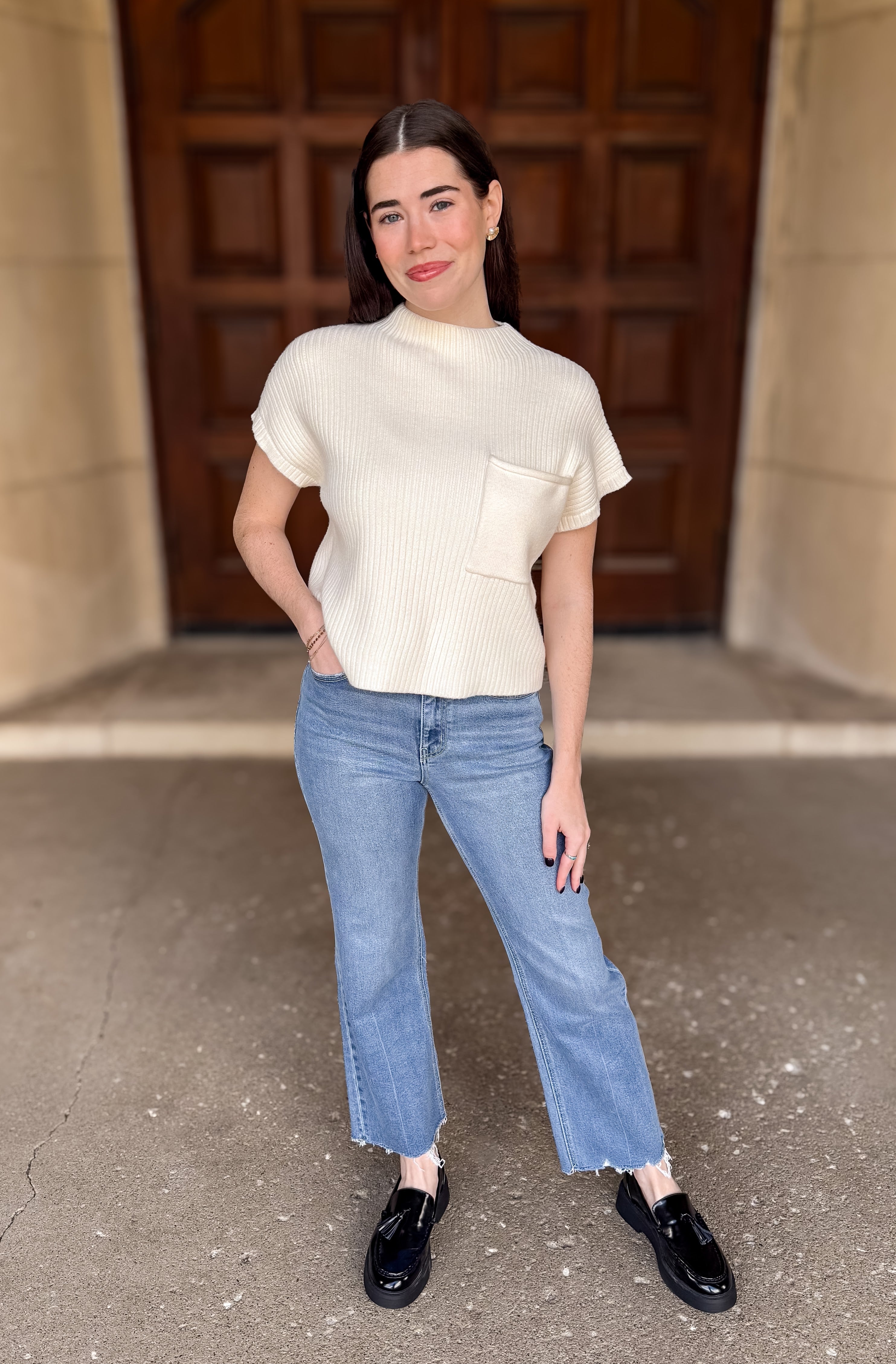 Mena Pocket Crop Sweater