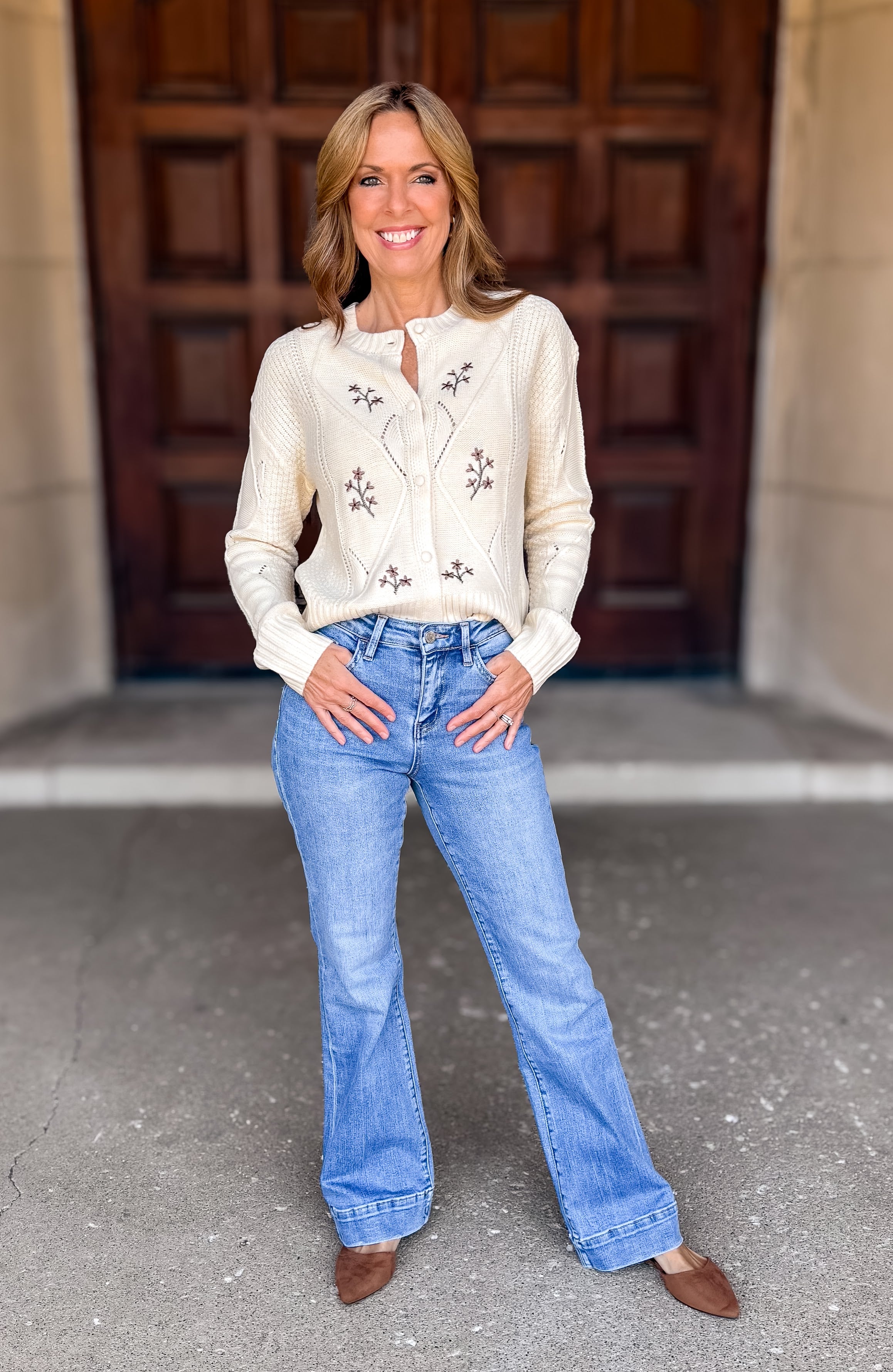 Jessica Floral Embroidered Cardigan