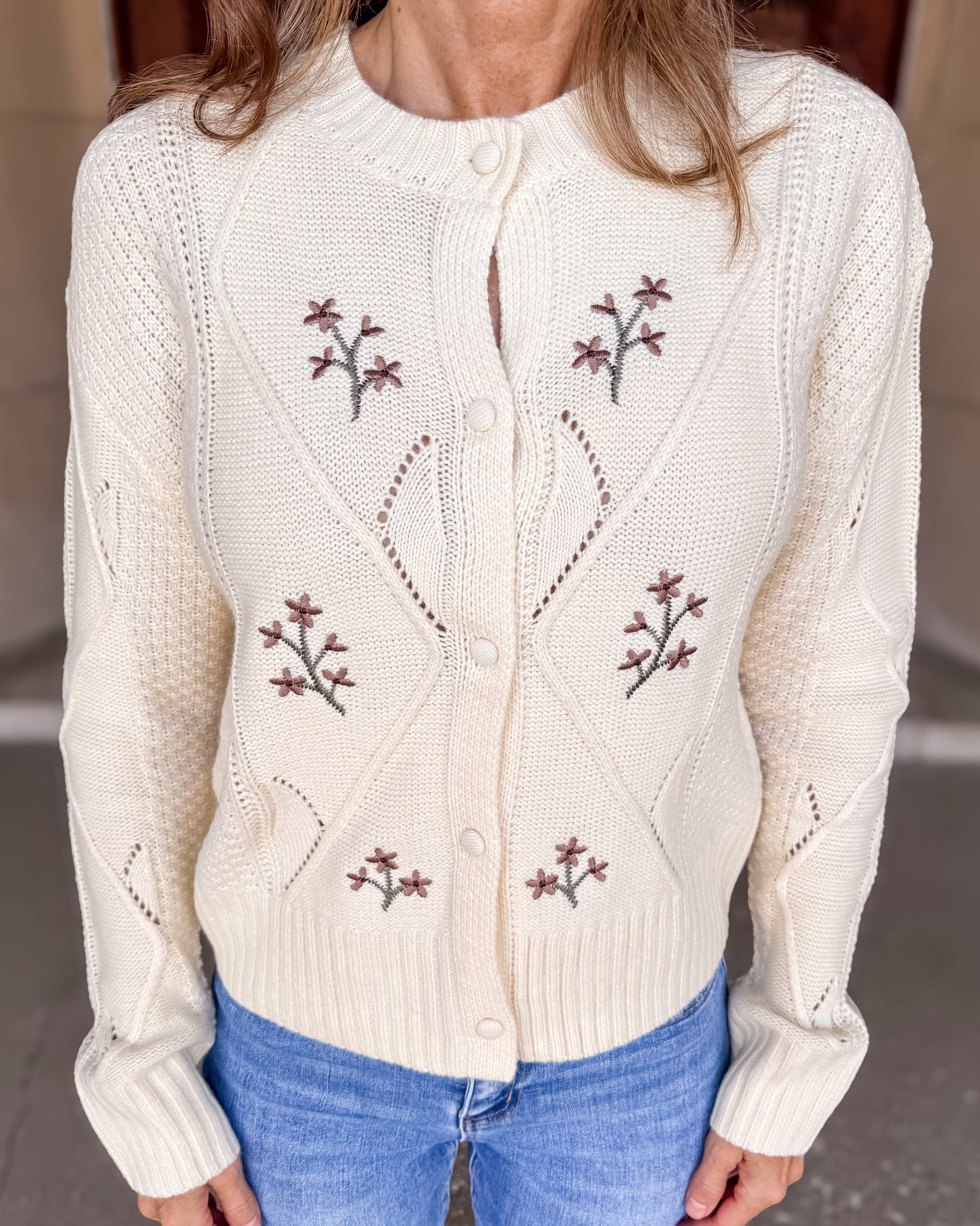 Jessica Floral Embroidered Cardigan