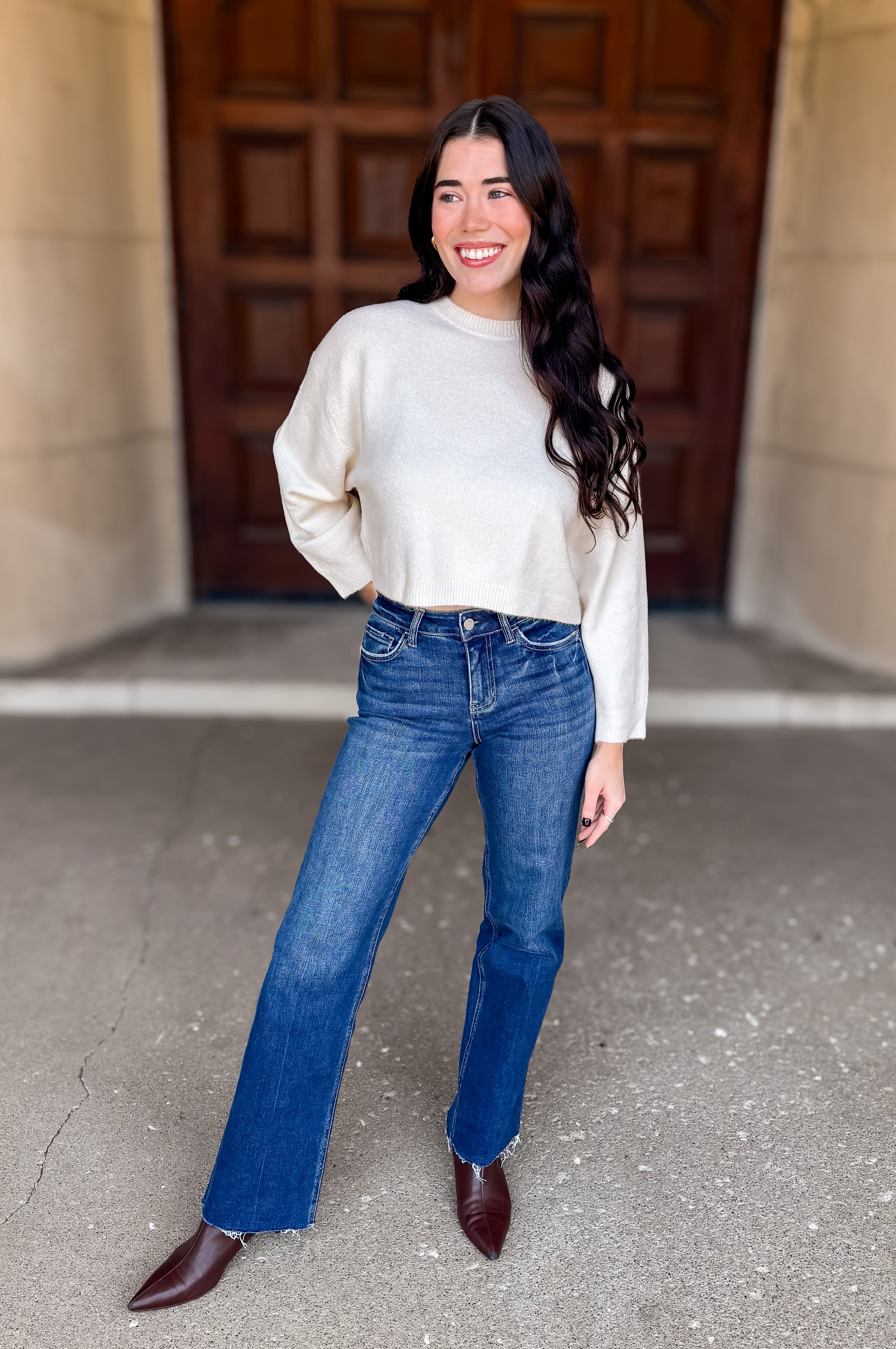 Aris Boxy Cropped Sweater