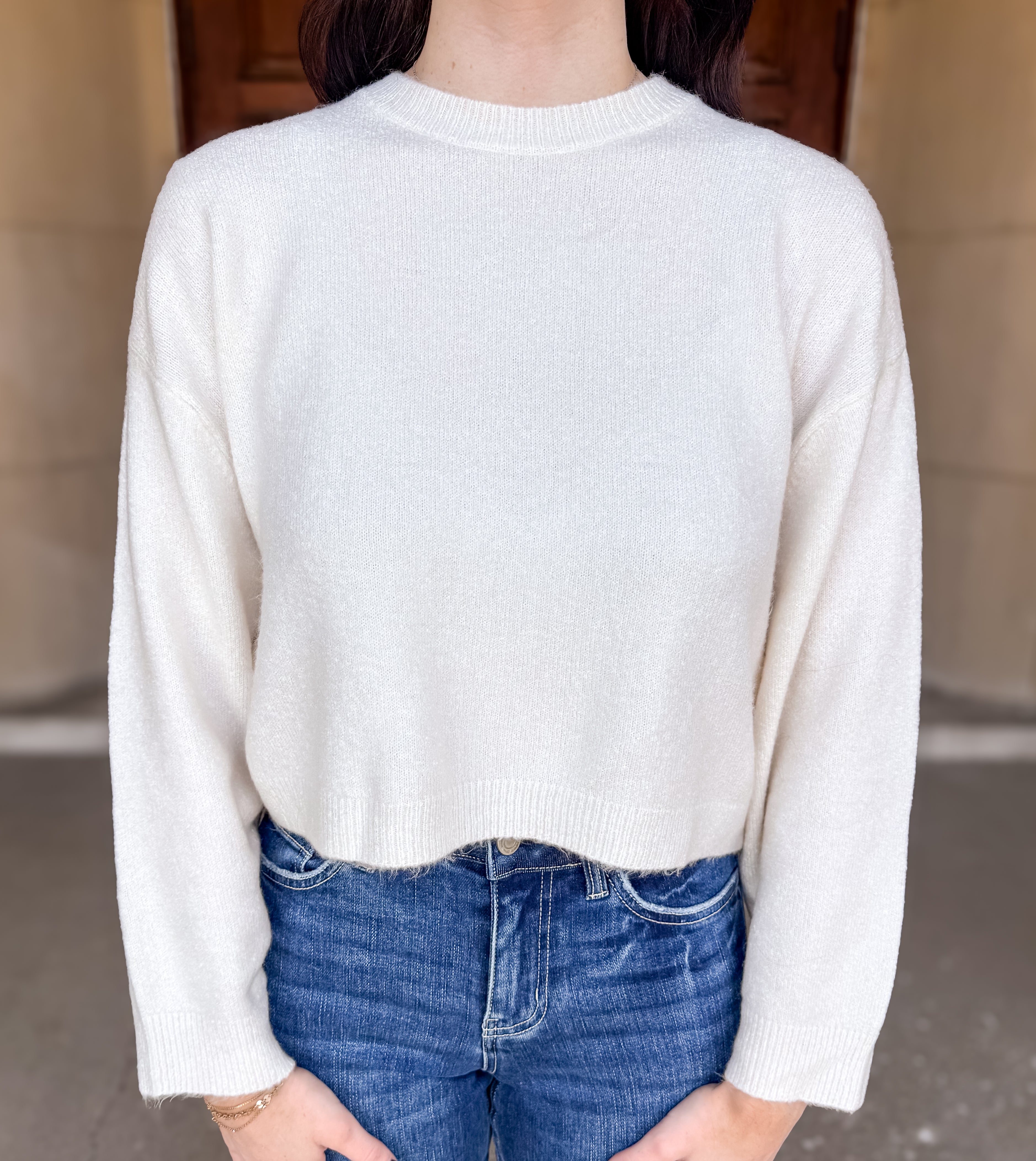 Aris Boxy Cropped Sweater
