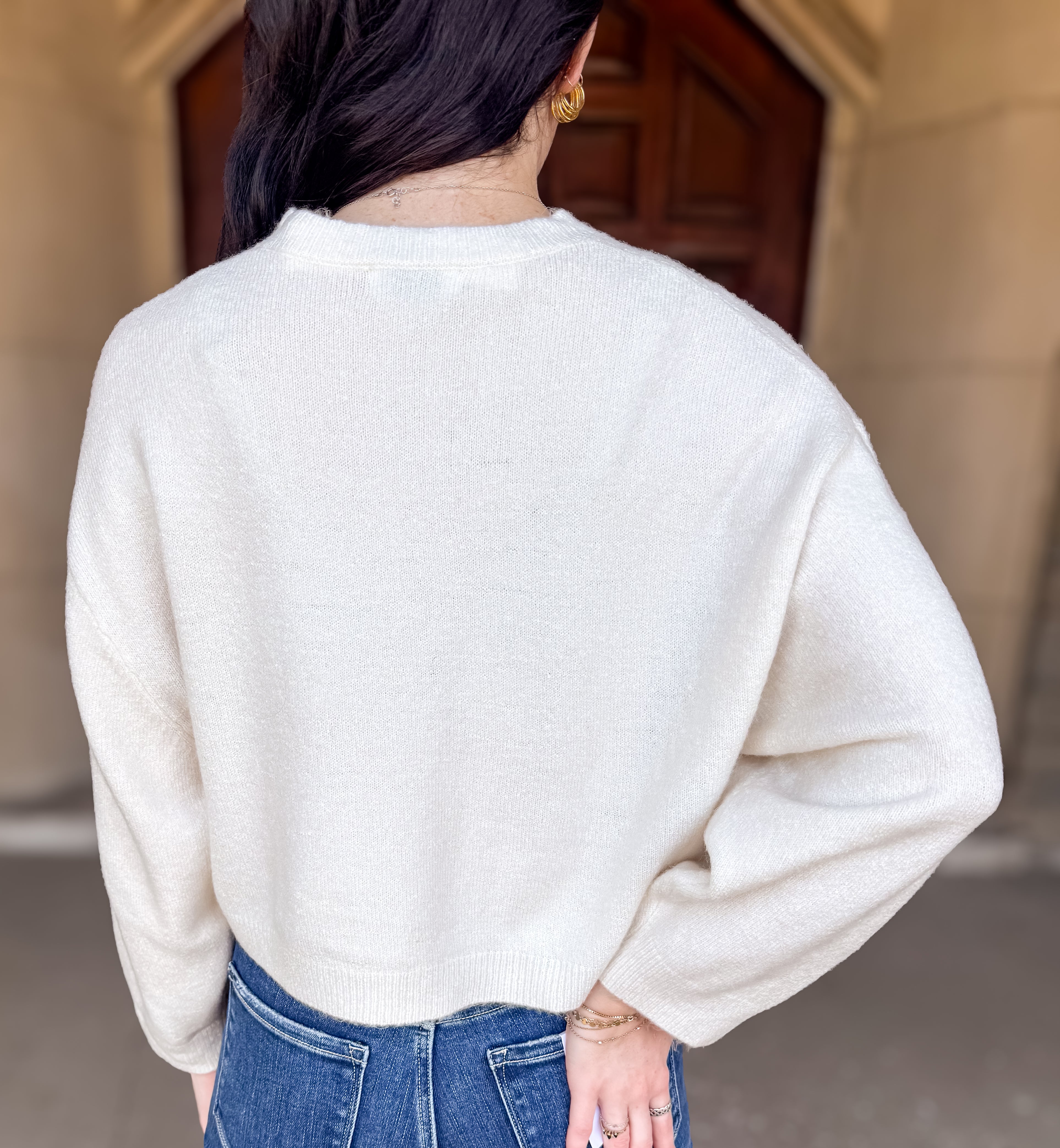Aris Boxy Cropped Sweater