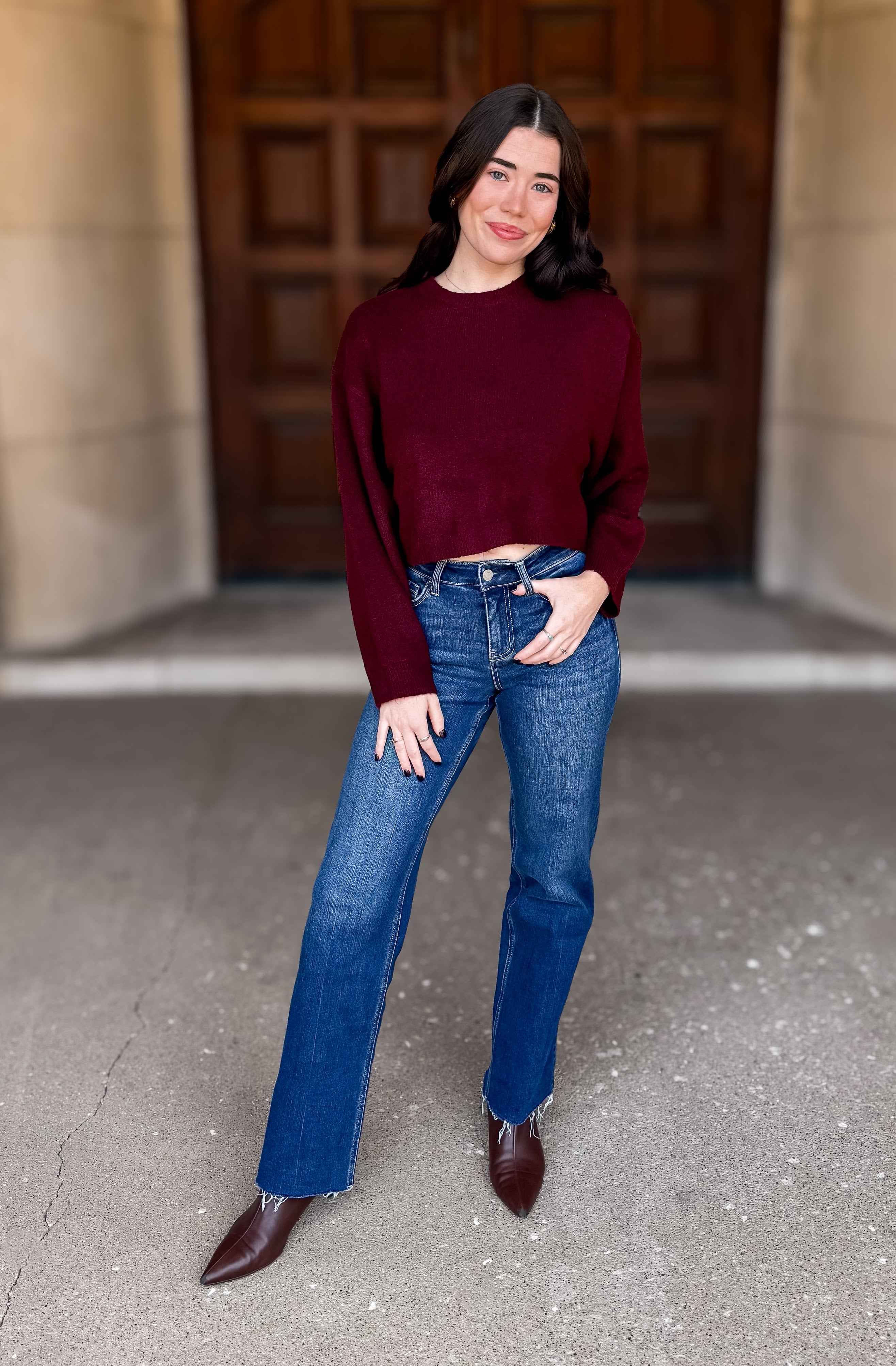 Aris Boxy Cropped Sweater