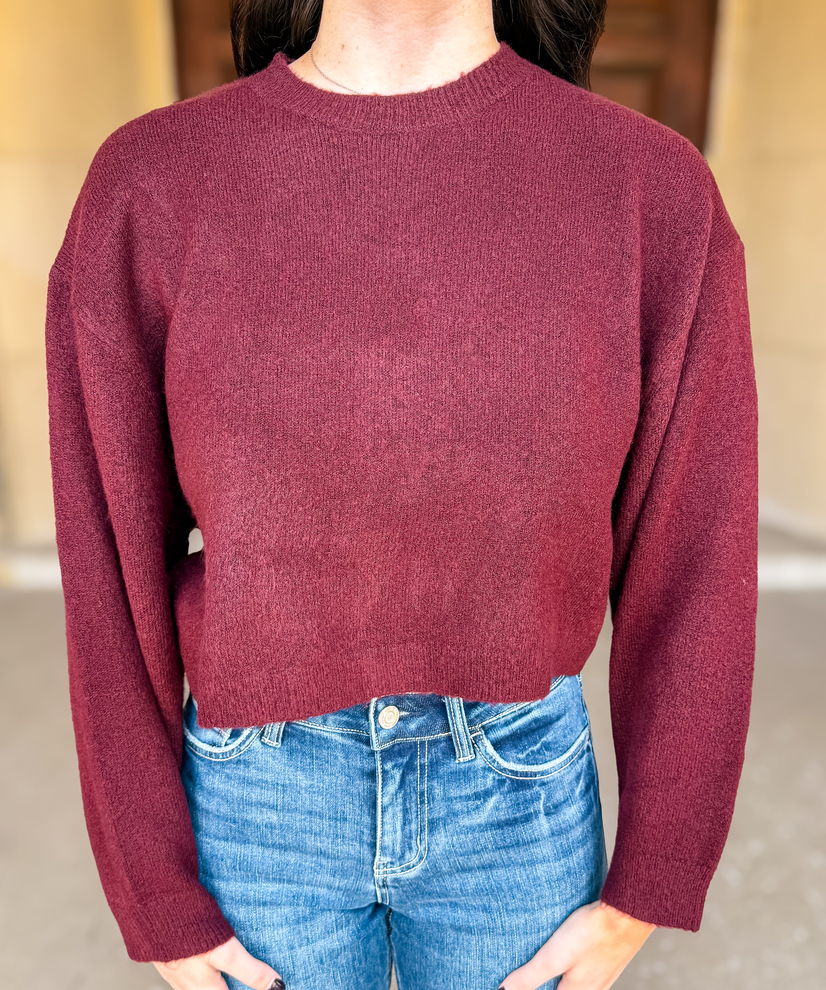 Aris Boxy Cropped Sweater