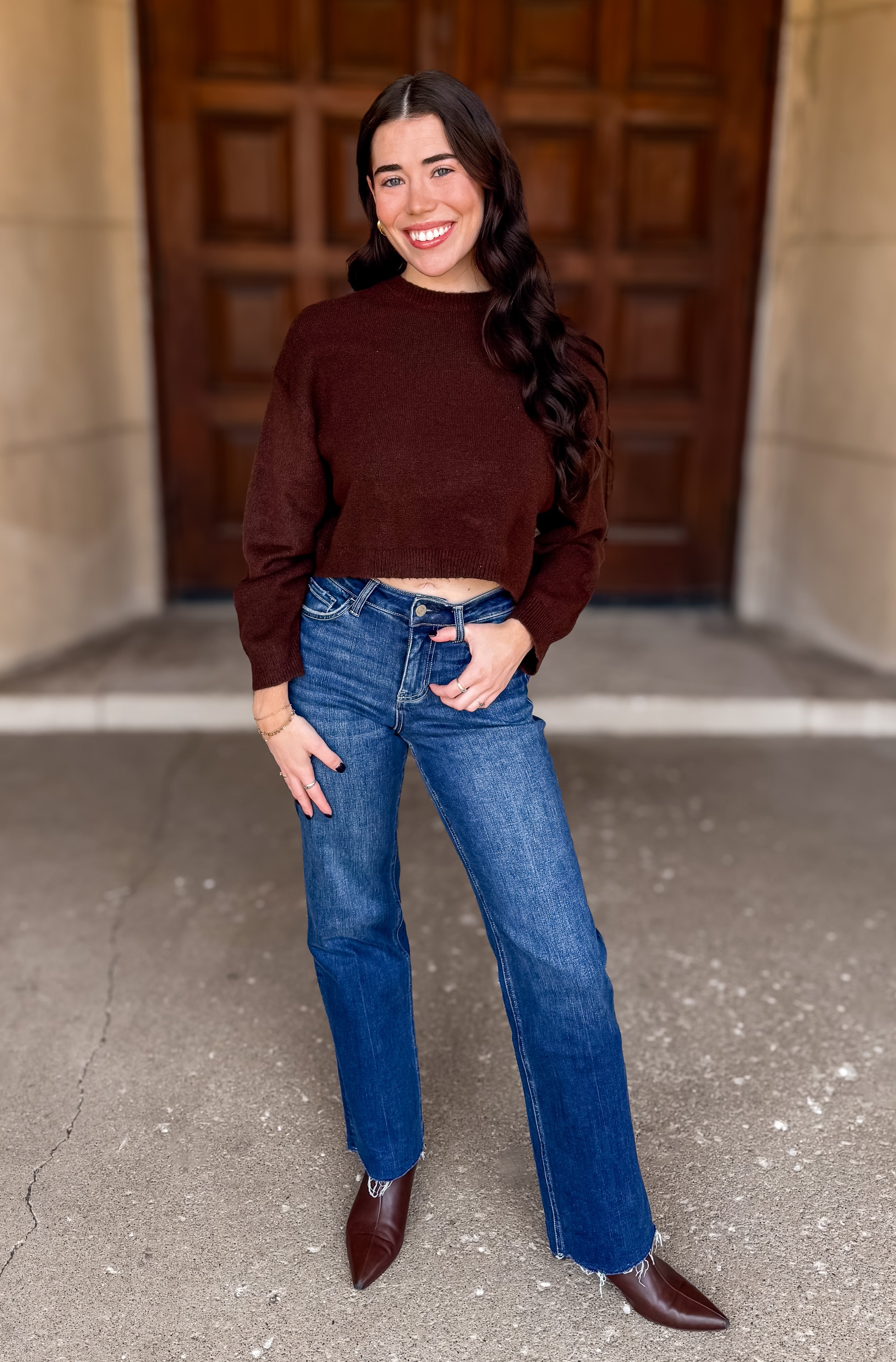 Aris Boxy Cropped Sweater