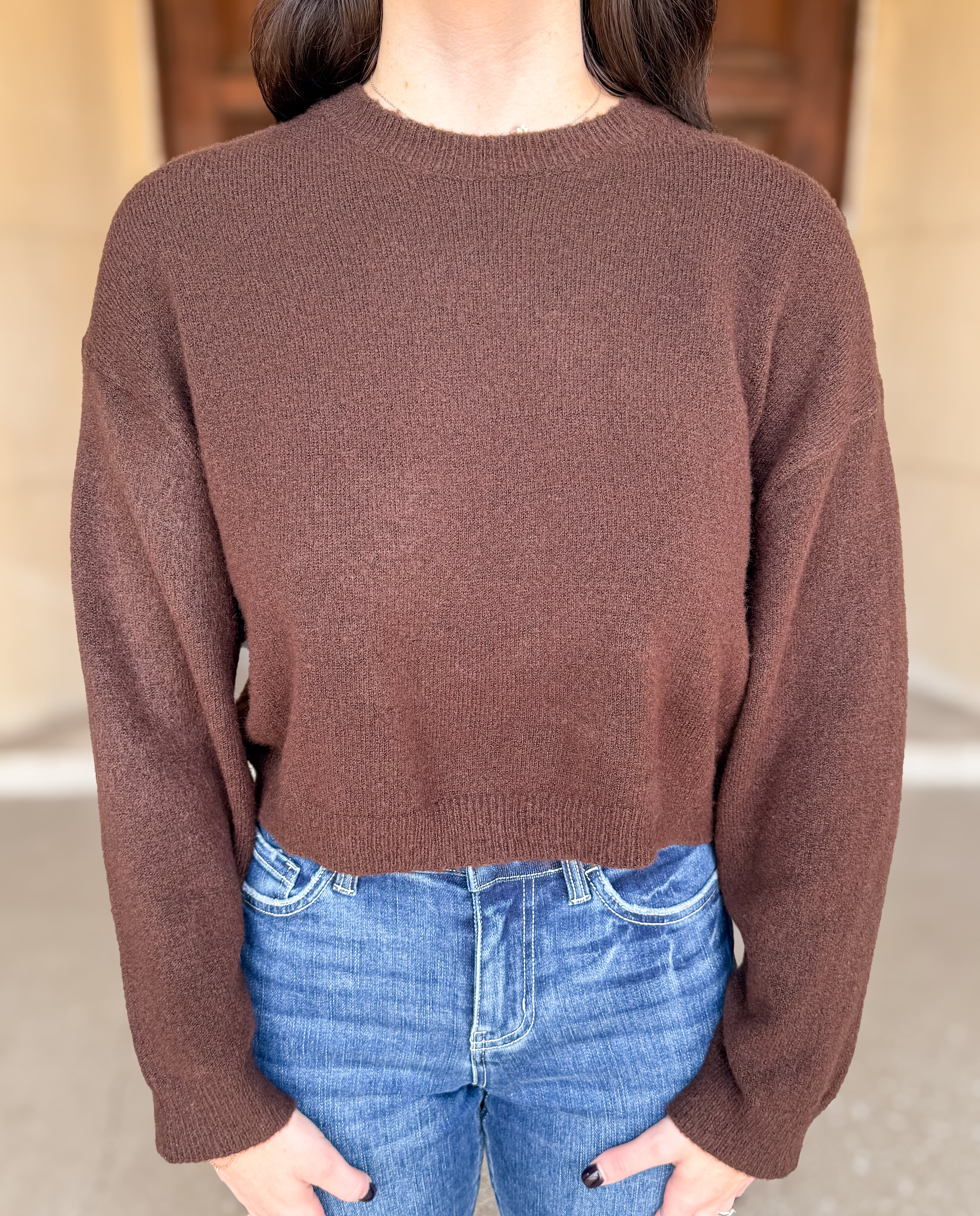 Aris Boxy Cropped Sweater