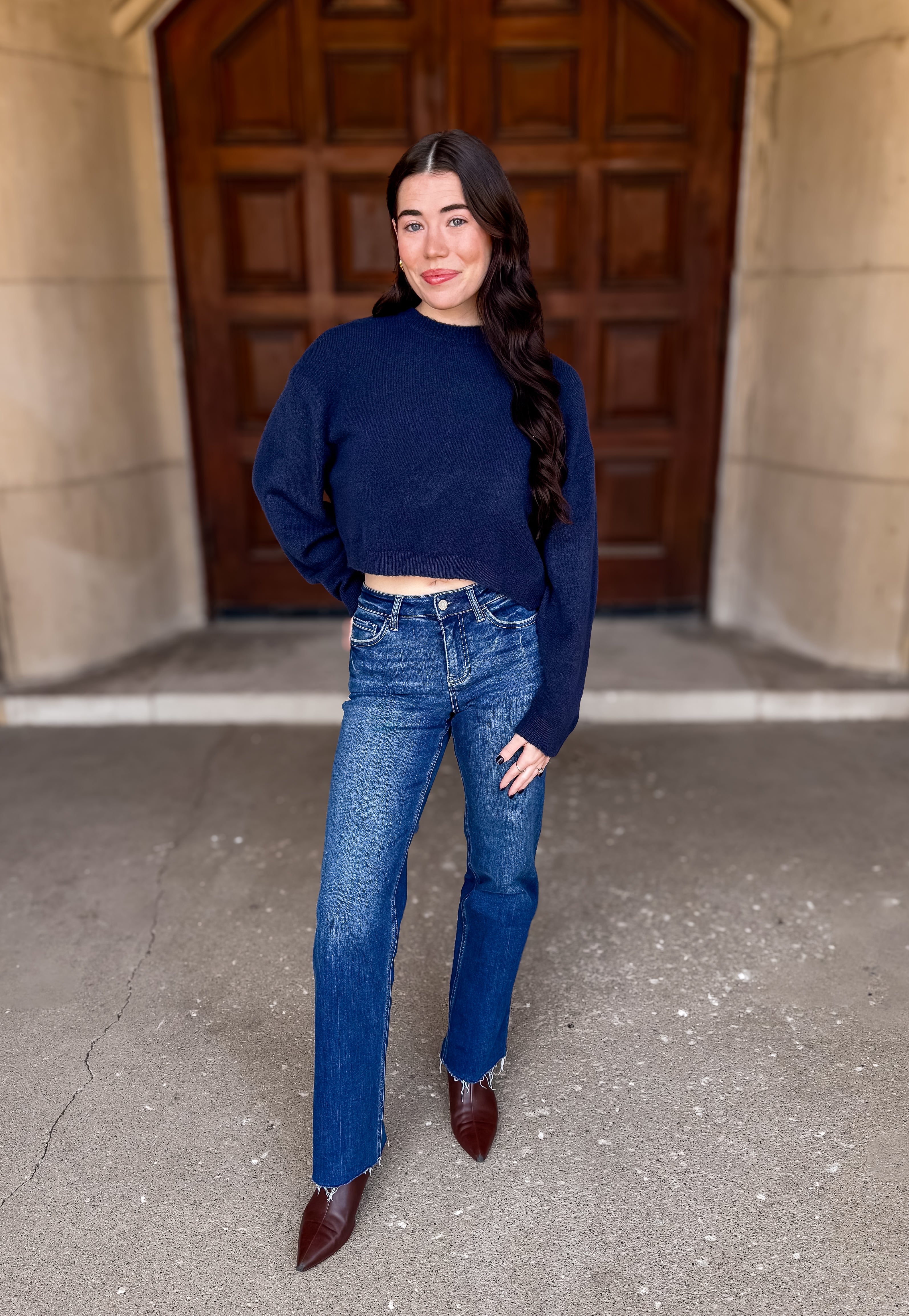 Aris Boxy Cropped Sweater