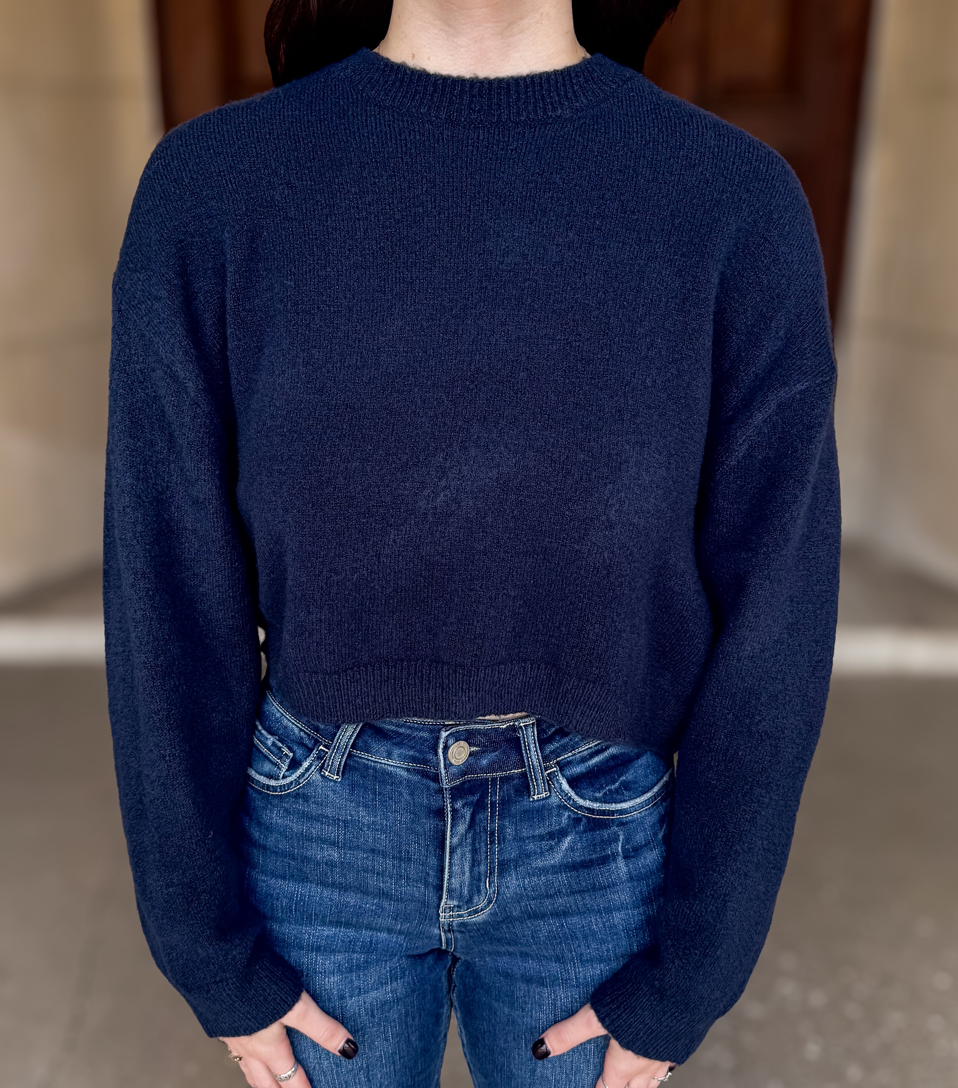 Aris Boxy Cropped Sweater