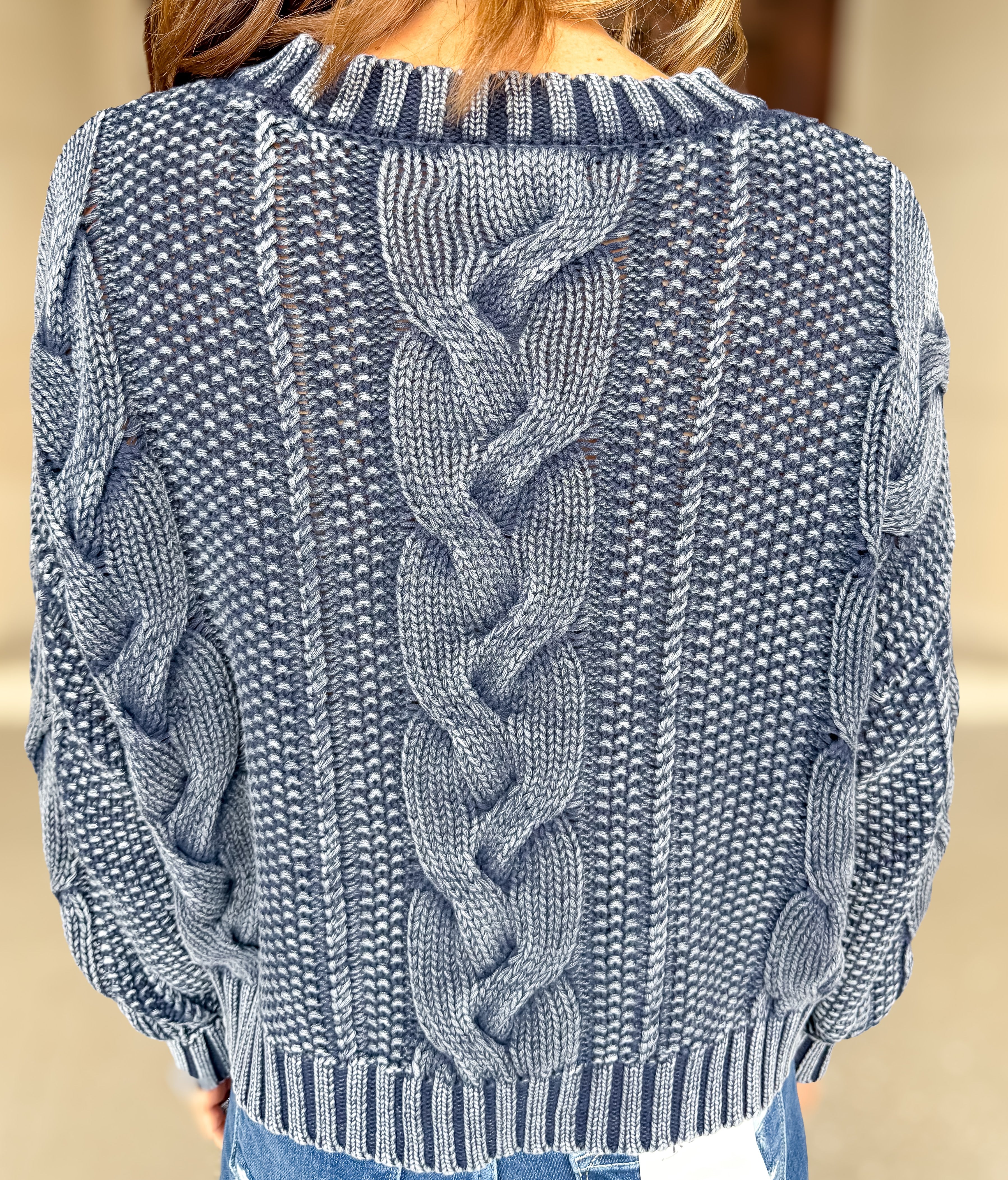 Alyce Washed Cable Sweater