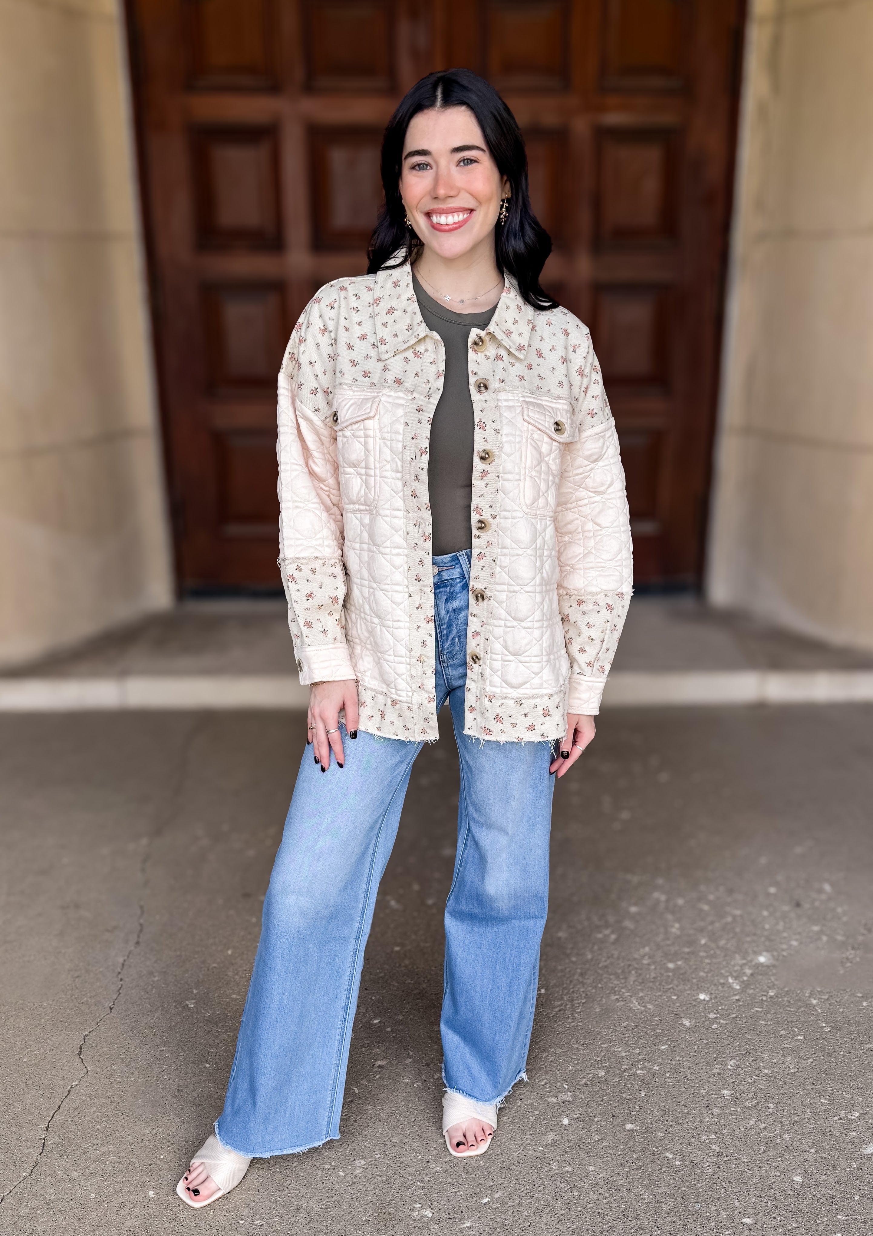 Abigail Oversized Floral Quilted Jacket