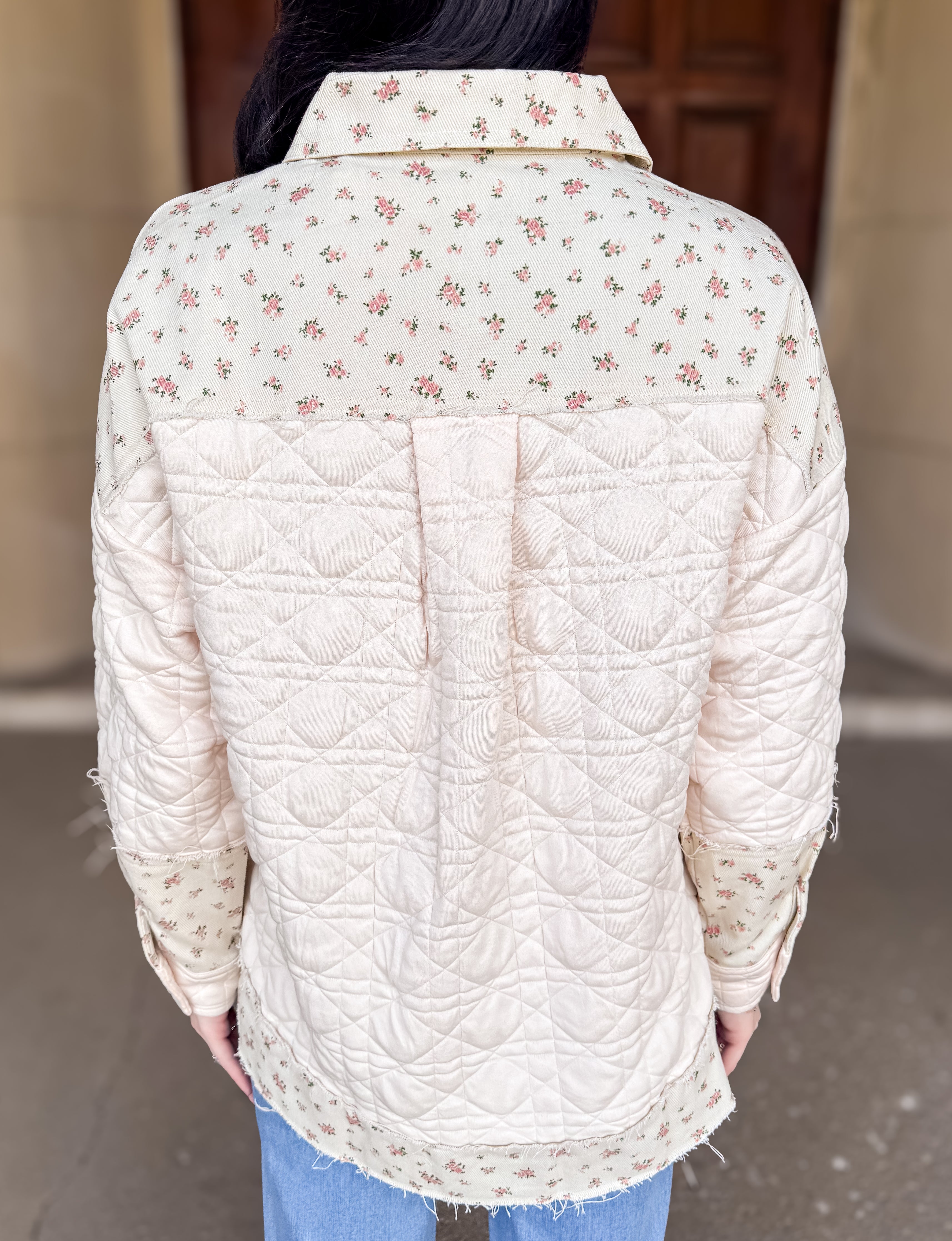 Abigail Oversized Floral Quilted Jacket