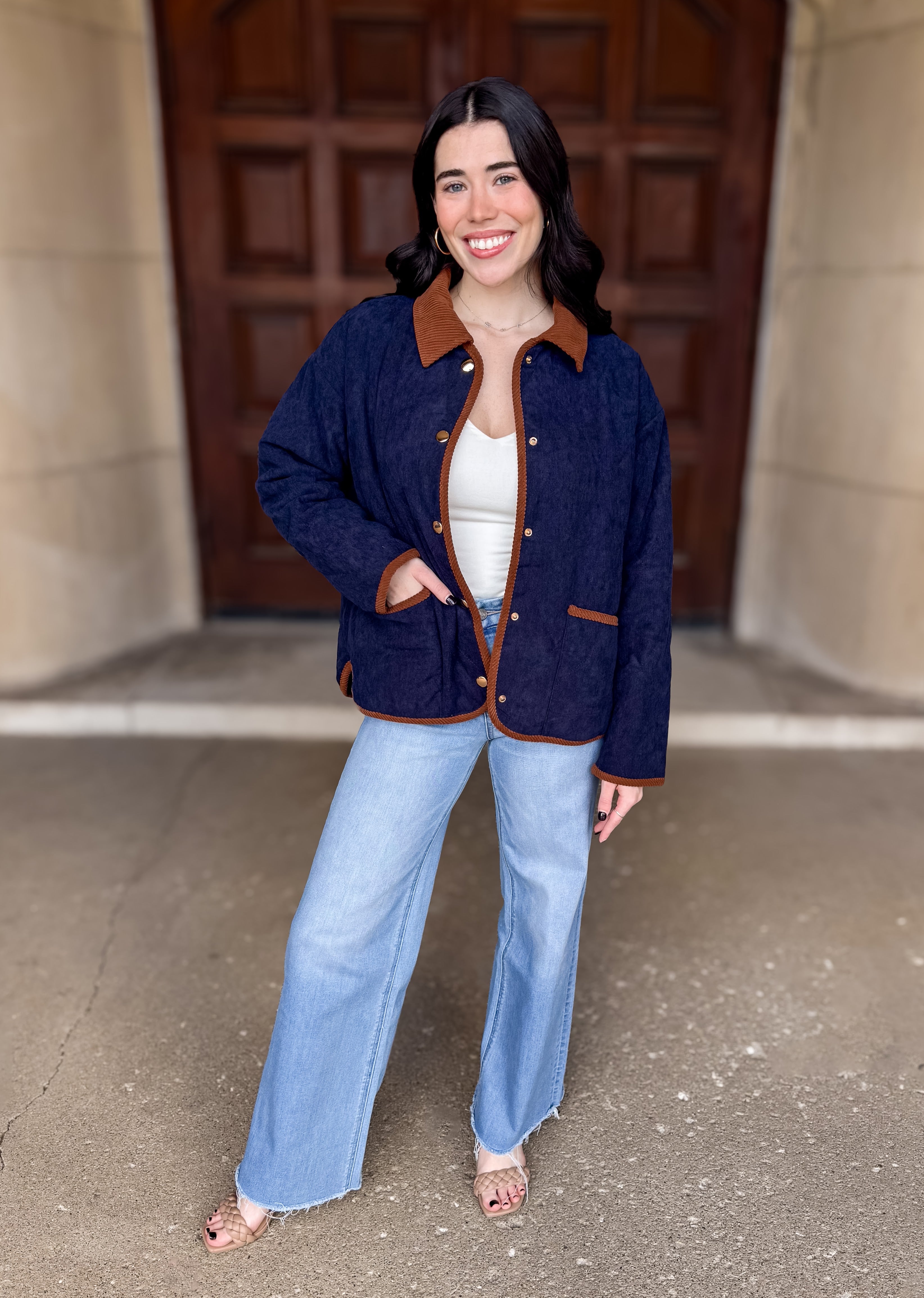 Kiana Quilted Corduroy Jacket
