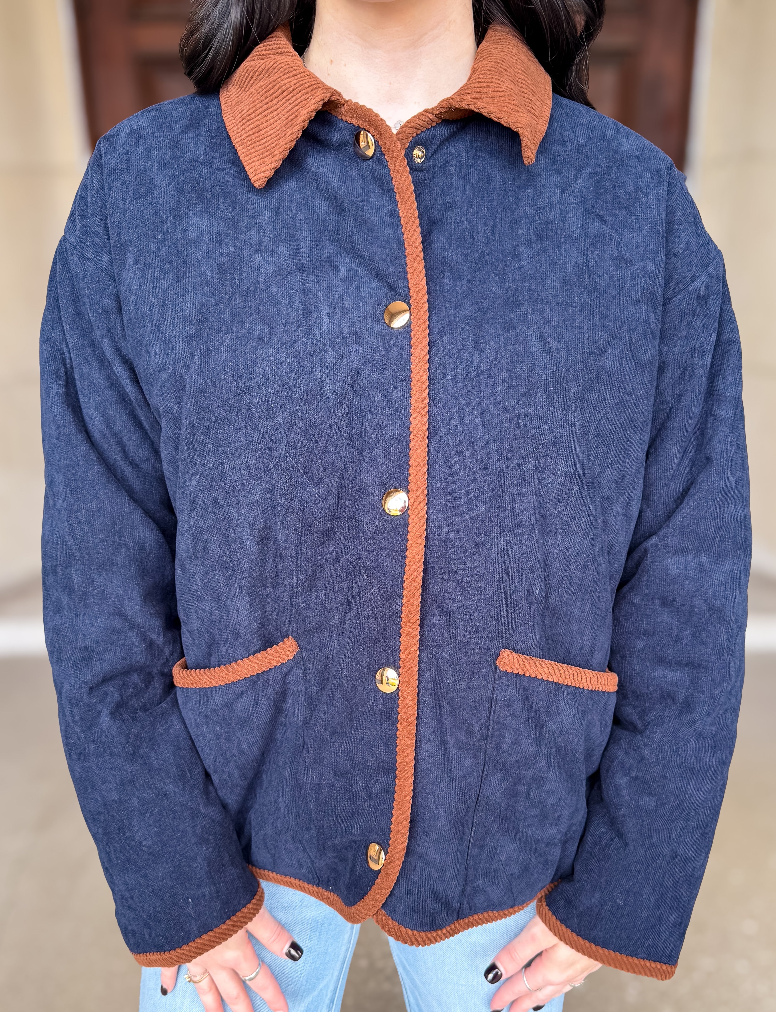 Kiana Quilted Corduroy Jacket