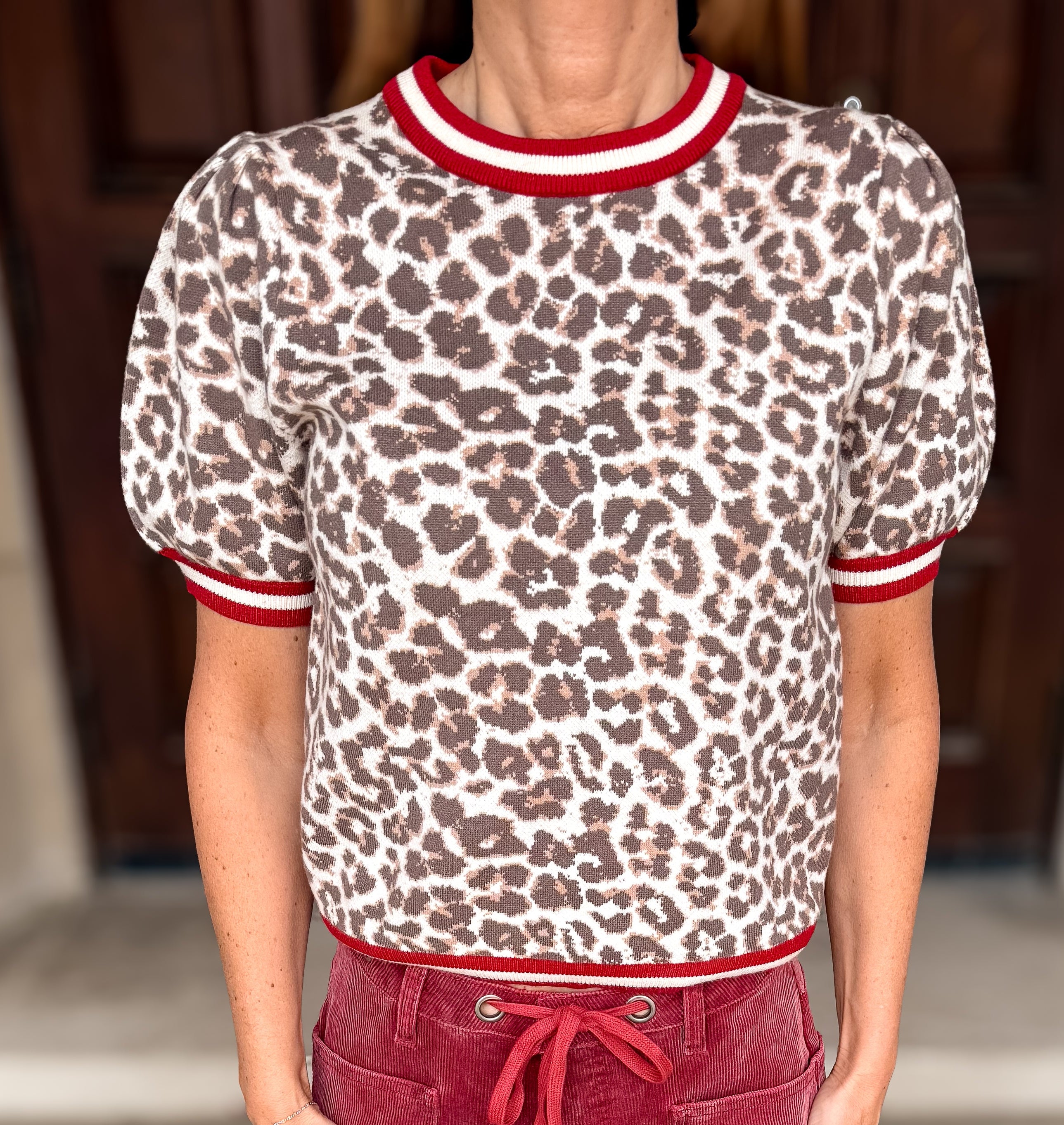 Londyn Leopard Contrast Sweater