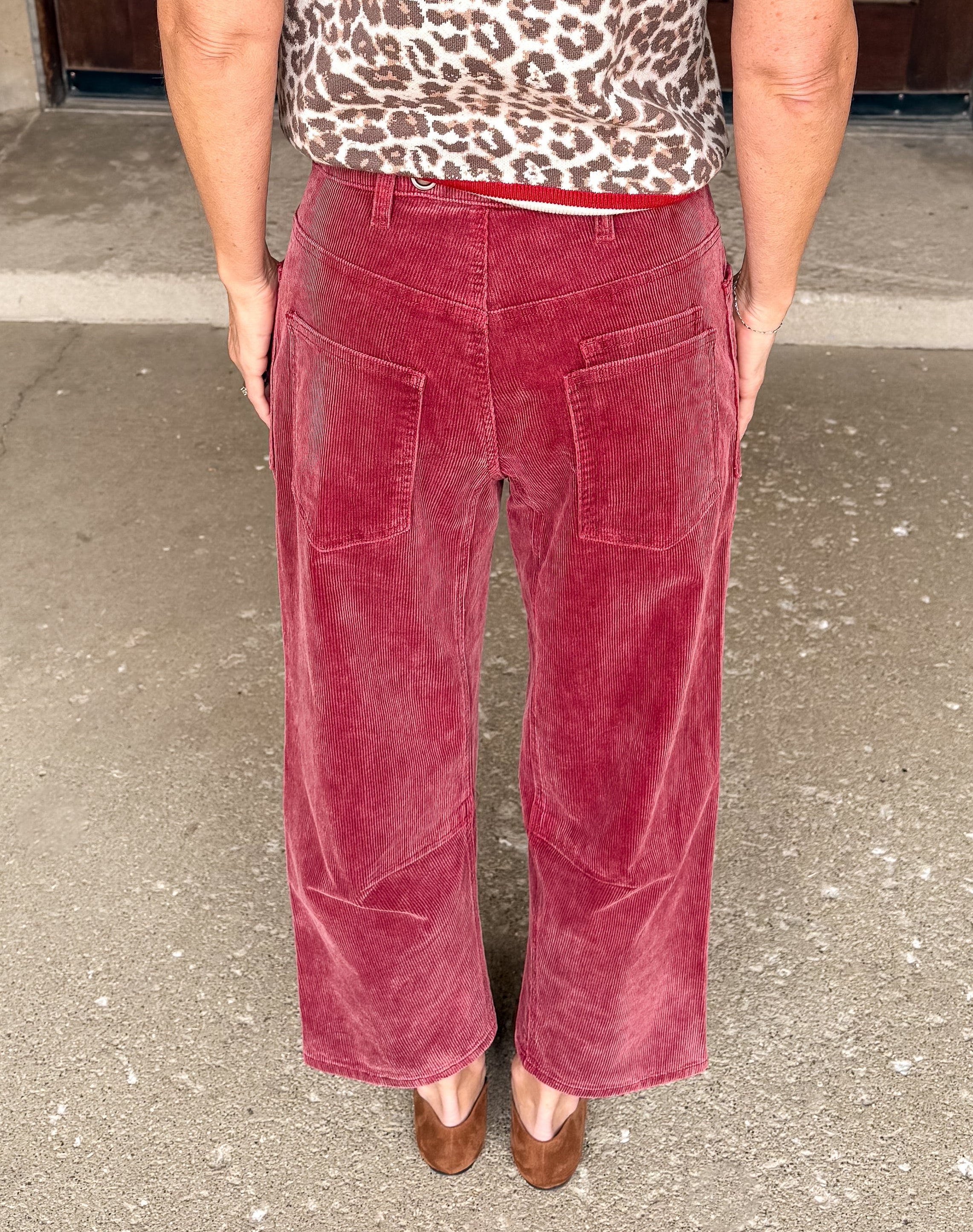 Betty Washed Corduroy Barrel Pants
