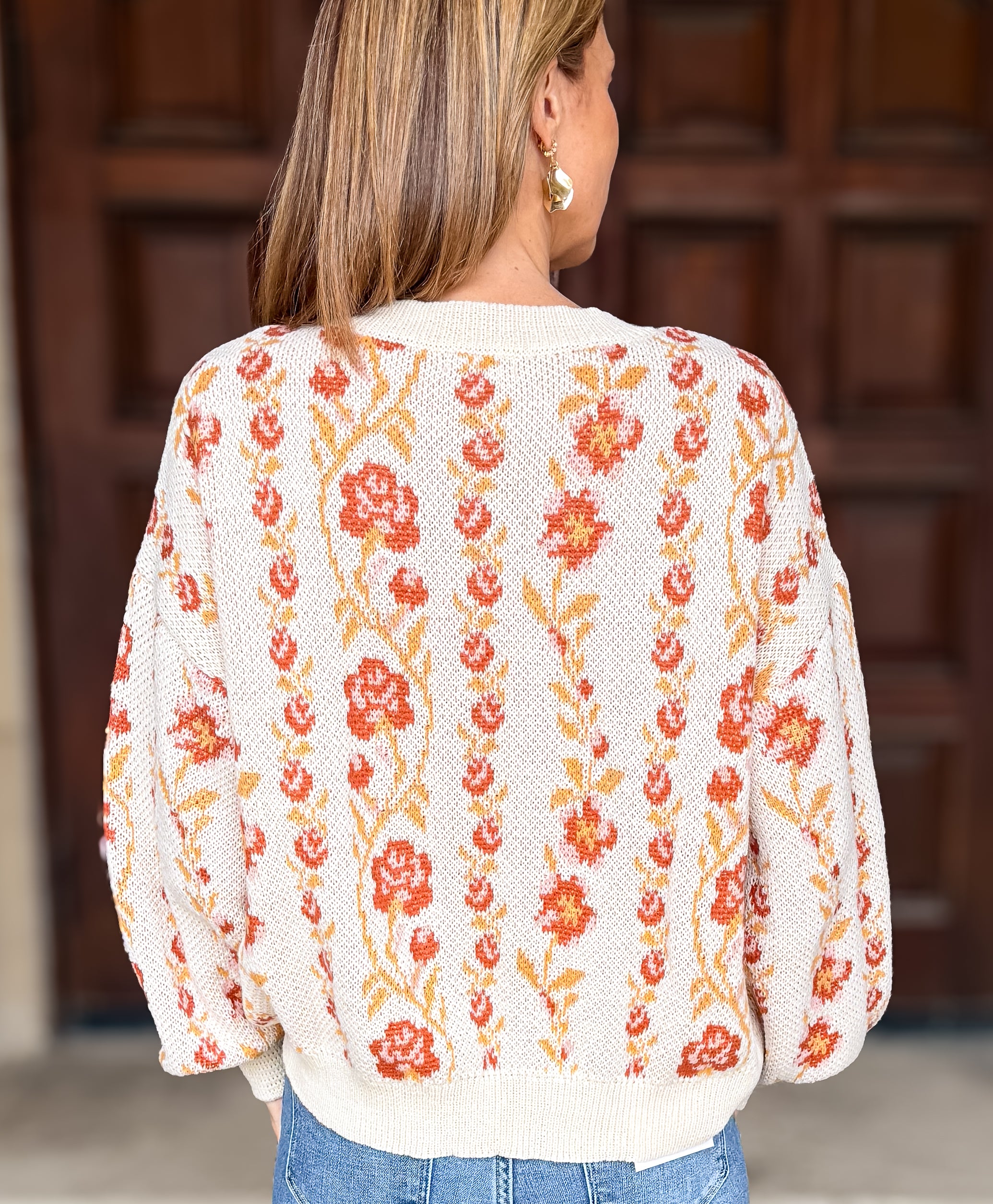 Marjorie Floral Button Cardigan