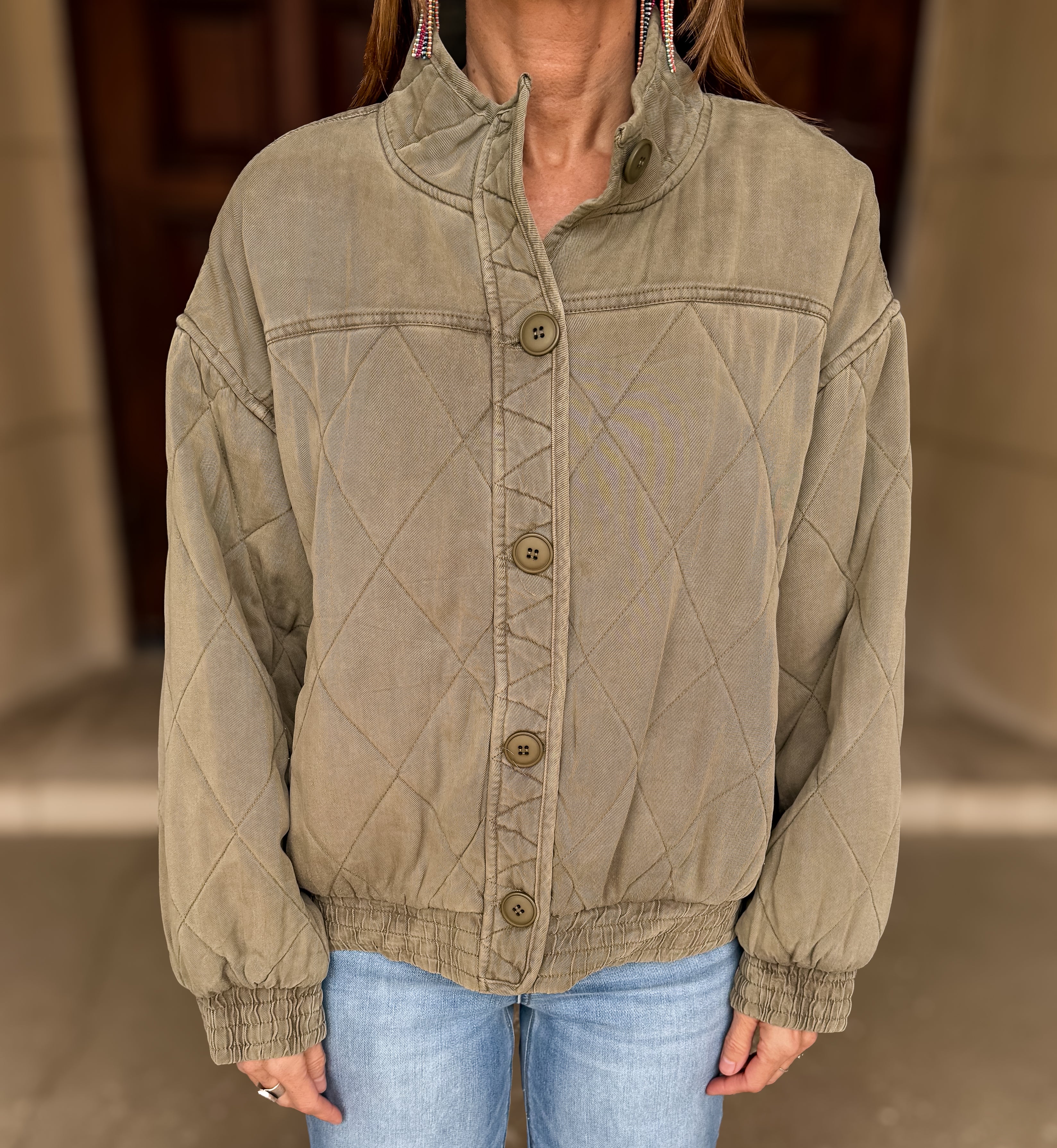 Vivica Washed Quilted Jacket