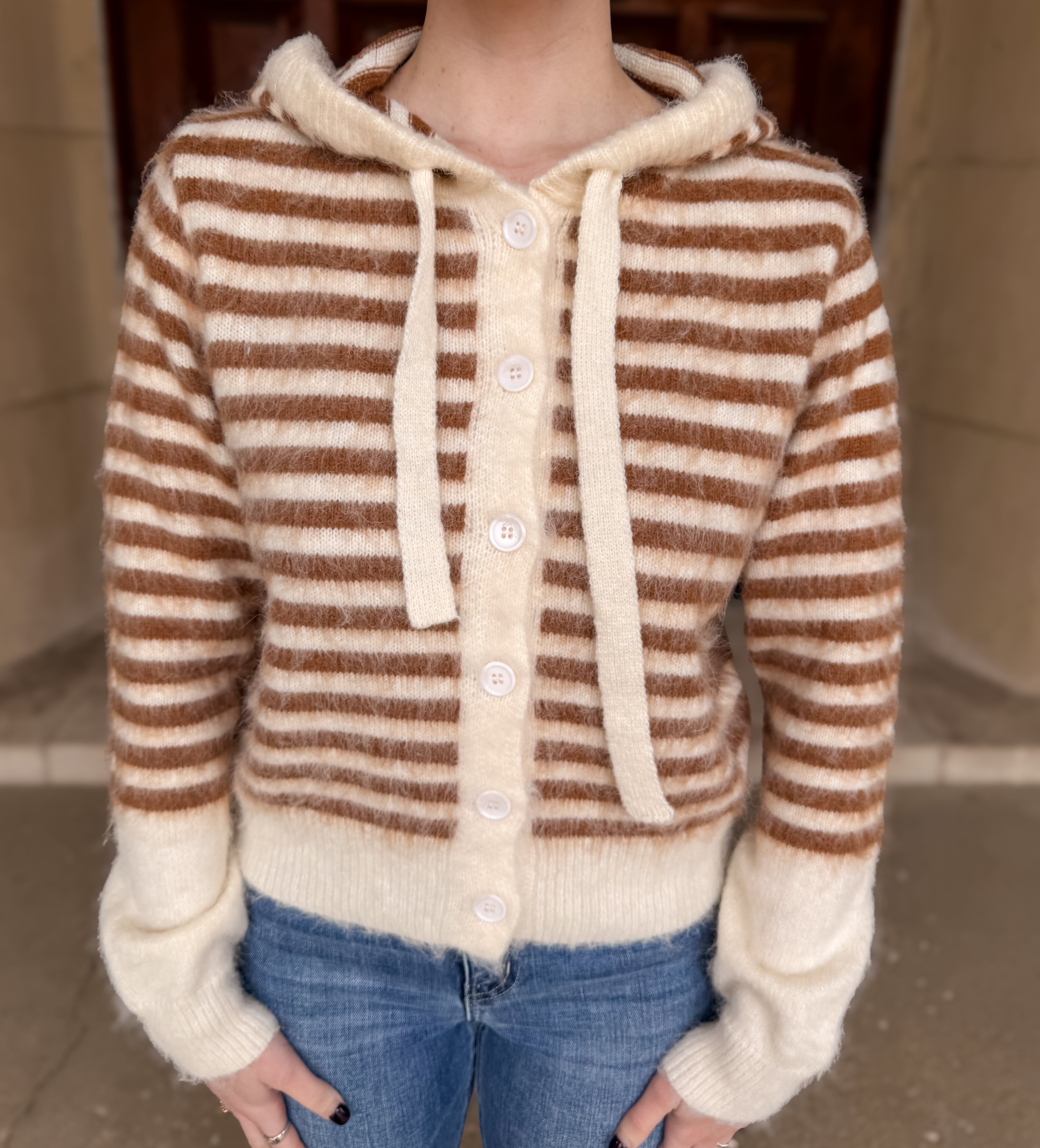 Macy Striped Mohair Hoodie