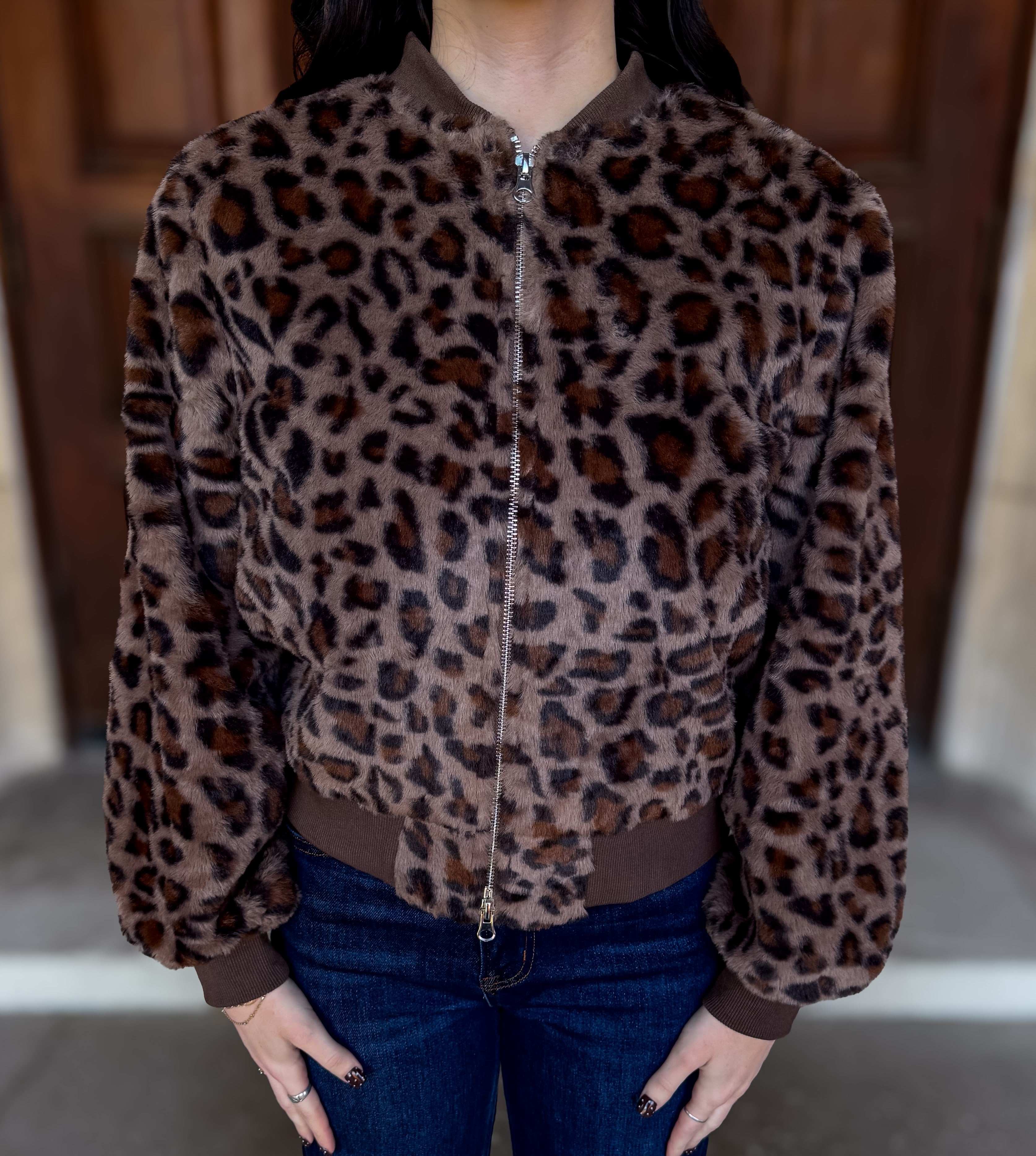 Asher Leopard Fur Jacket