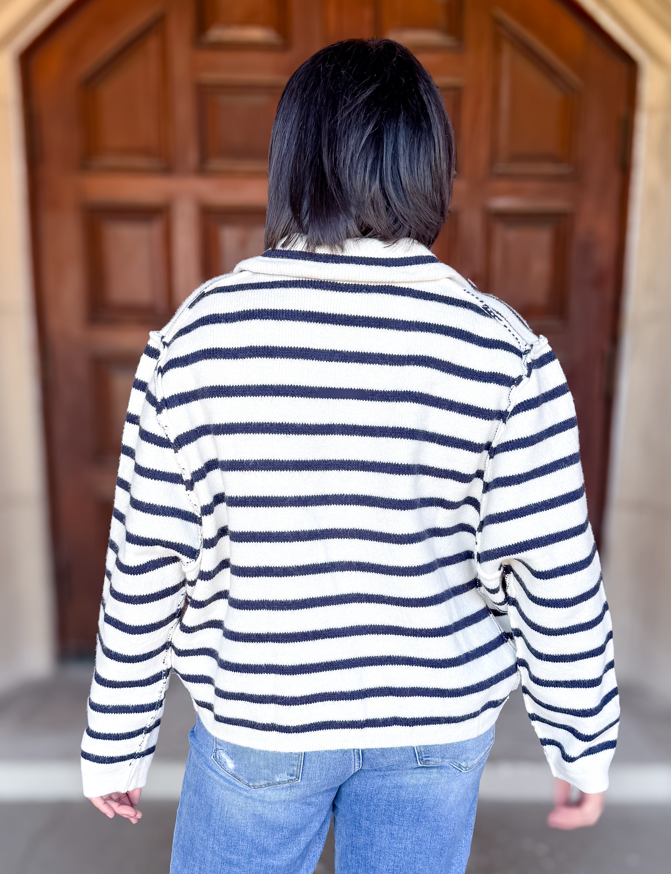 Tabby Striped Sweater Jacket