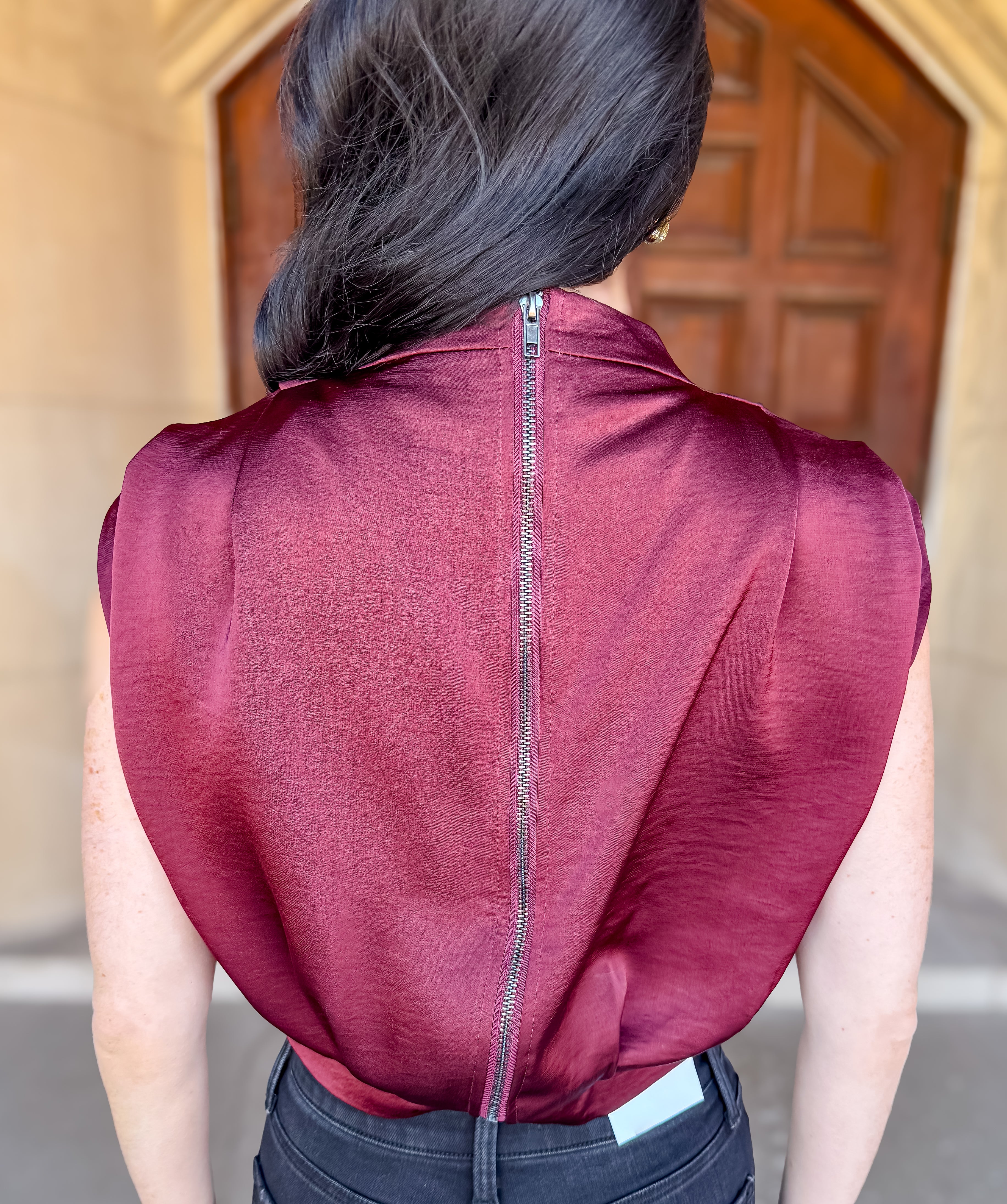 Dakota Satin Pleated Crop Top