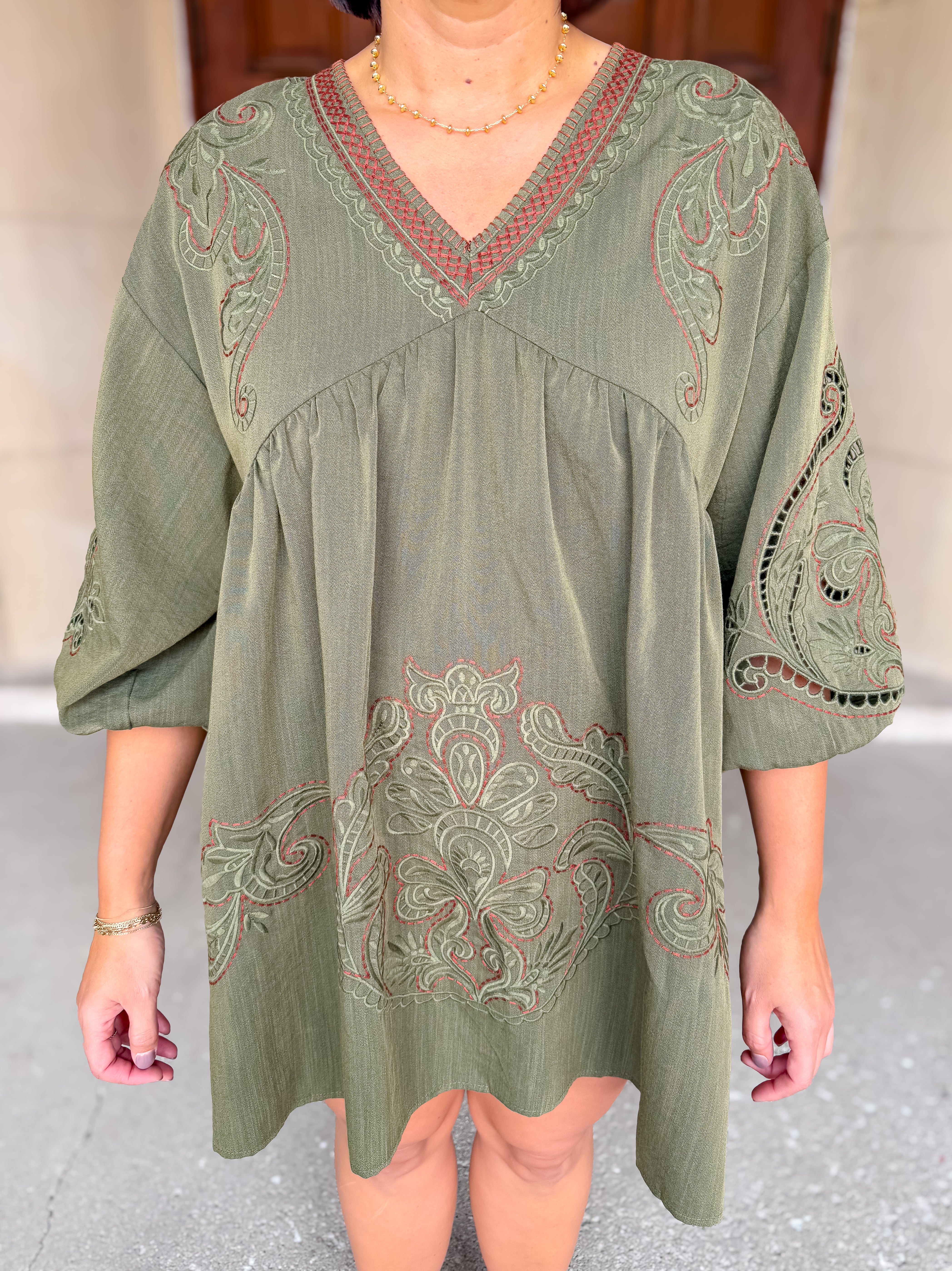 Tillie Floral Embroidered Dress