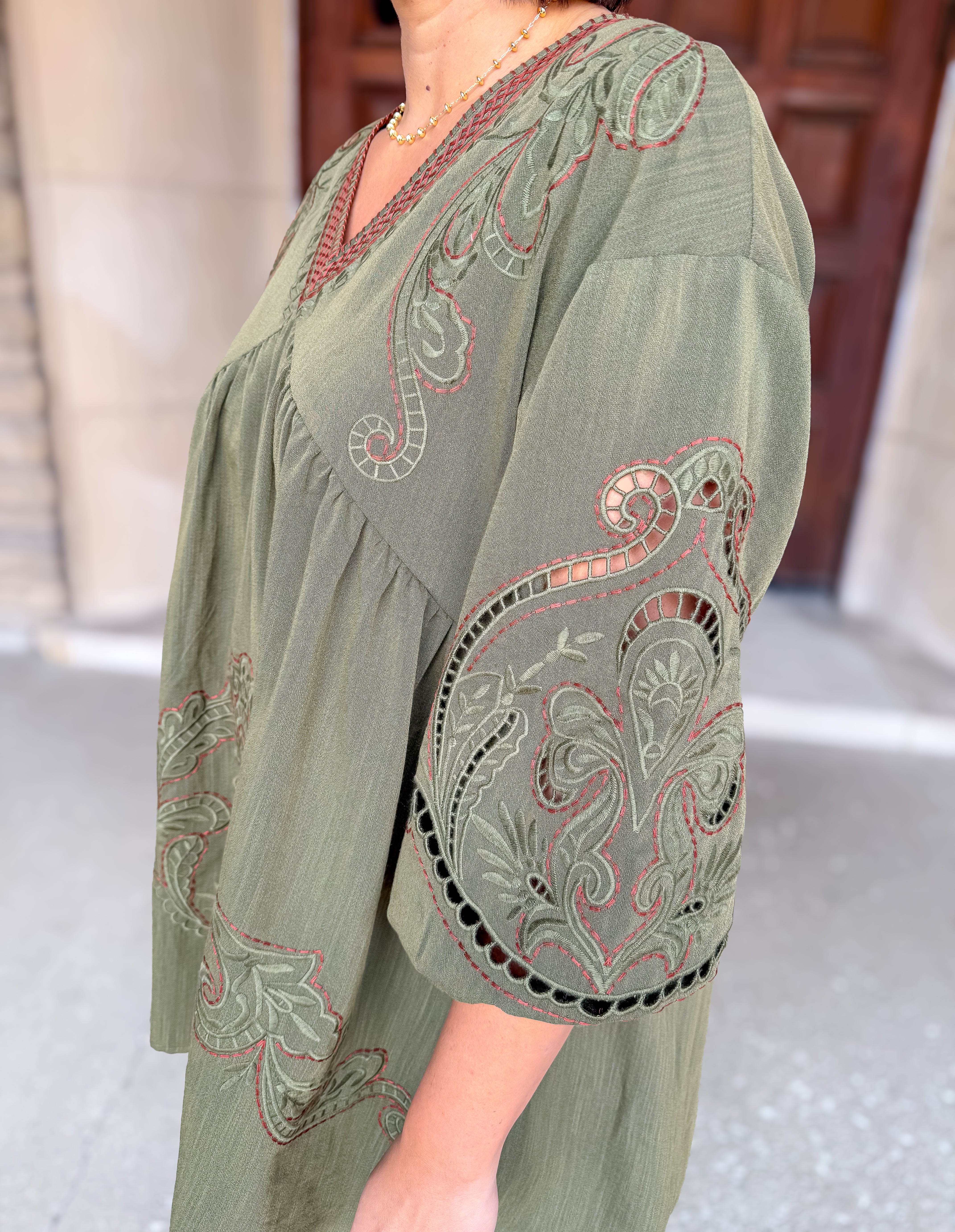 Tillie Floral Embroidered Dress