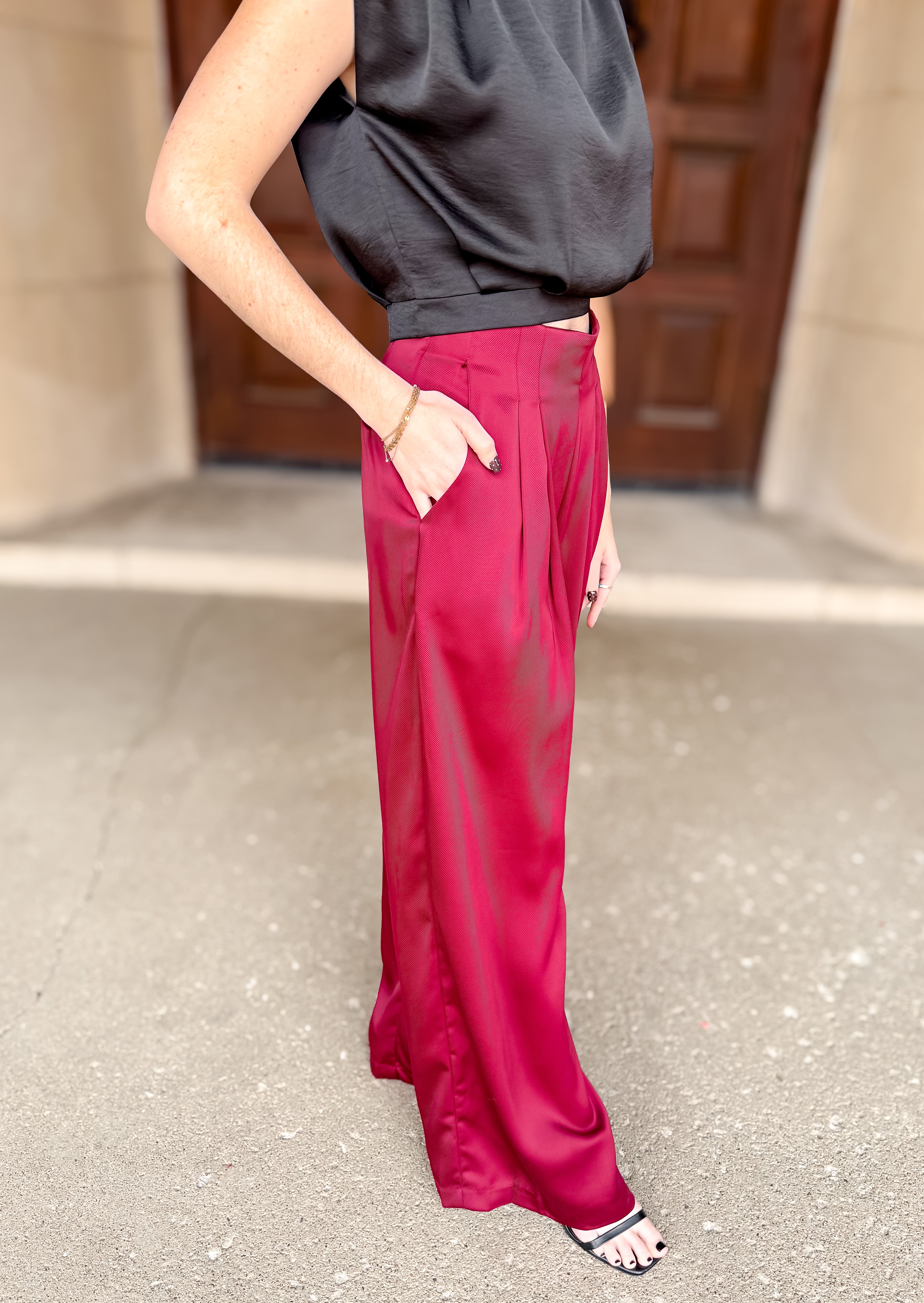 Stella Pleated Wide Leg Pants