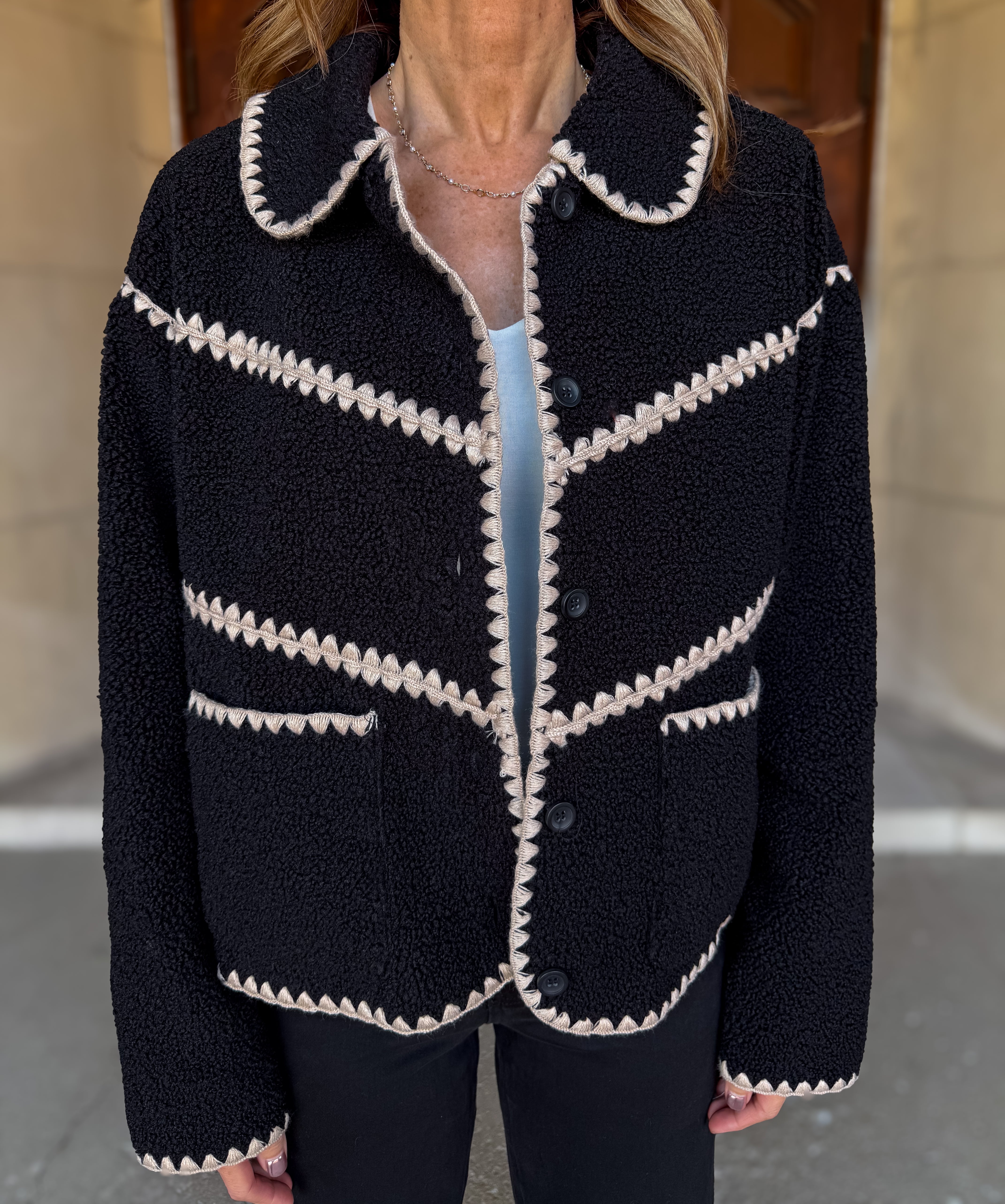 Alora Ric Rac Sherpa Jacket