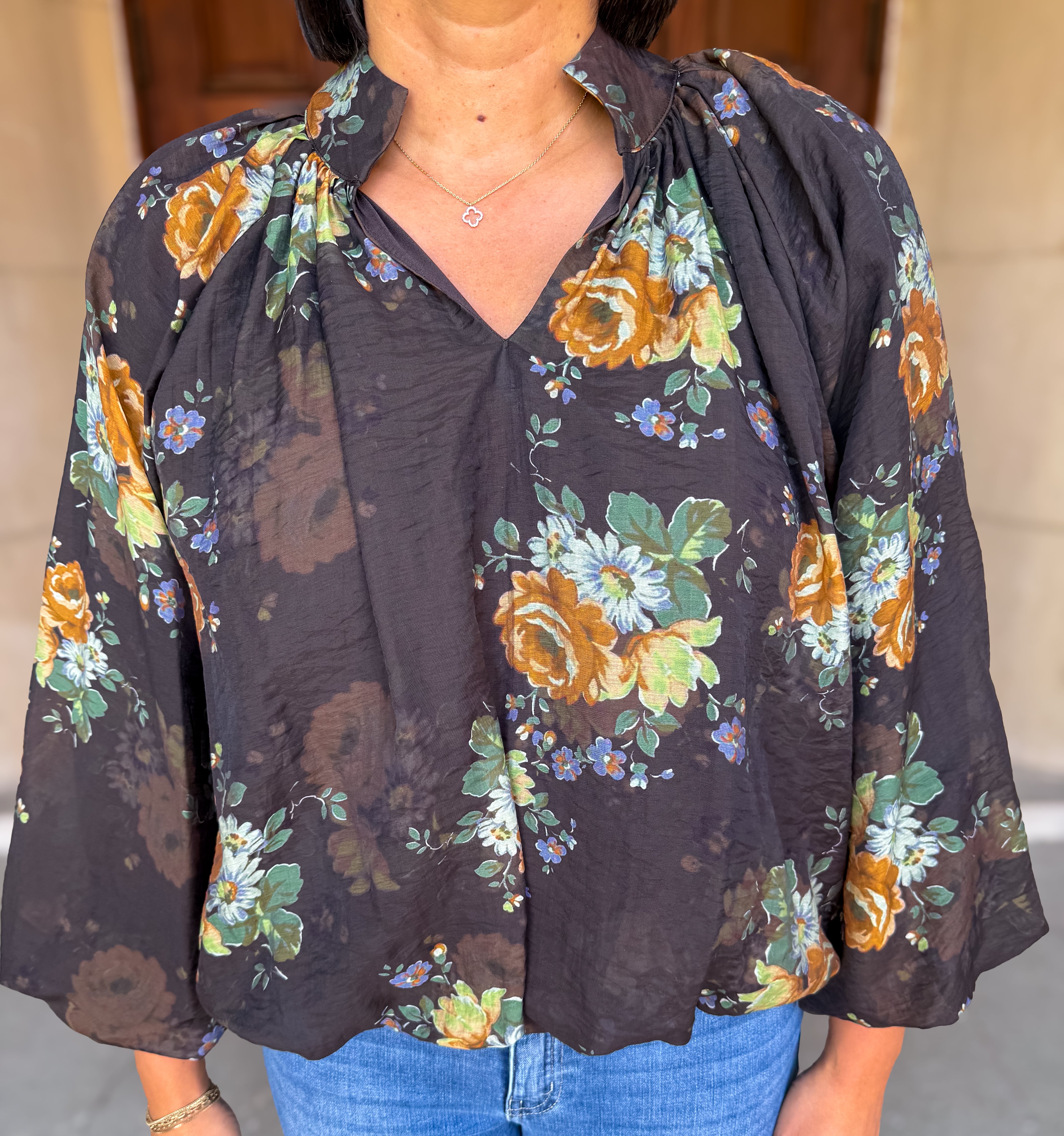 Sunny Floral Bubble Top