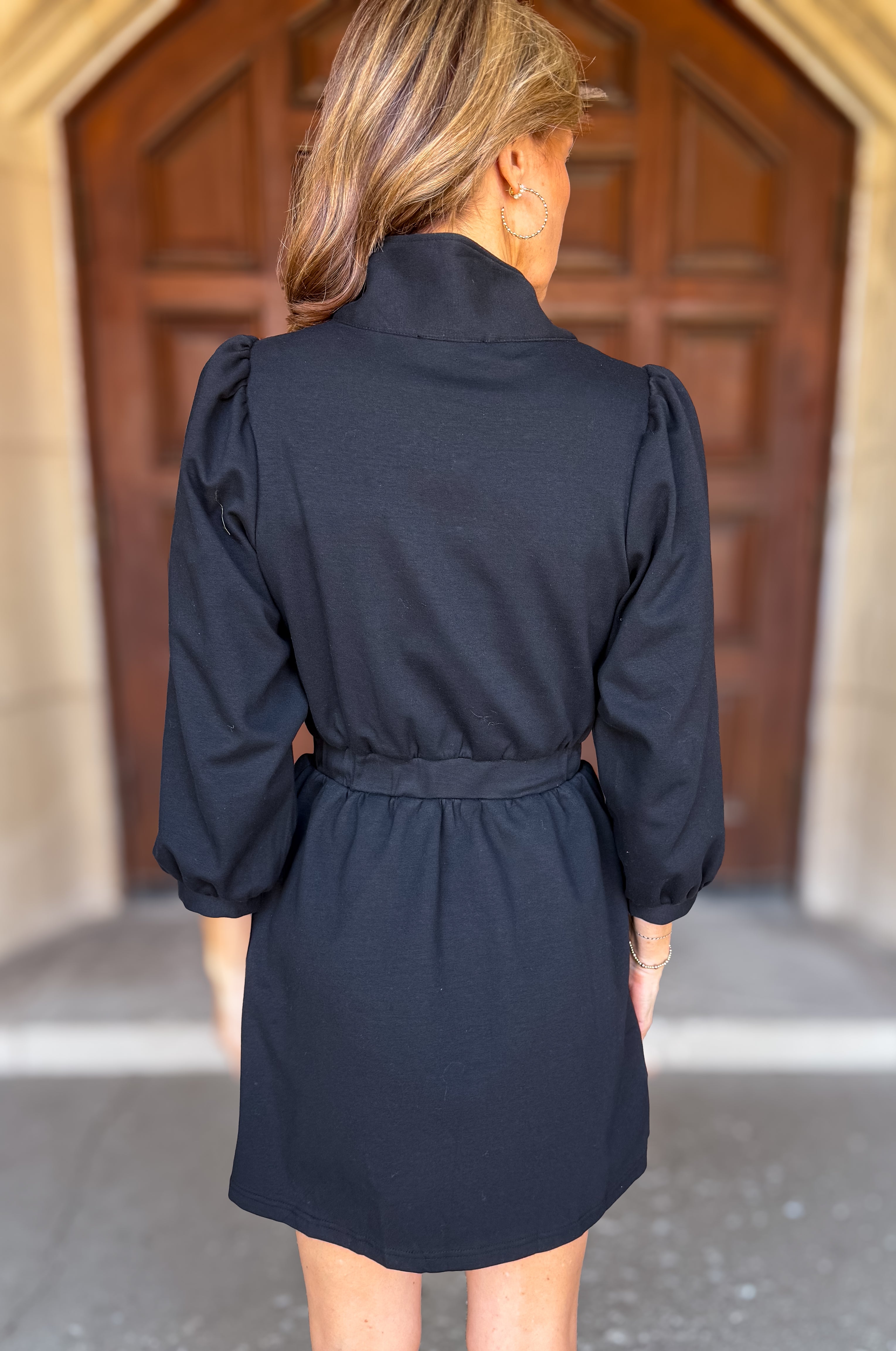 Patricia LS Collar Zip Dress