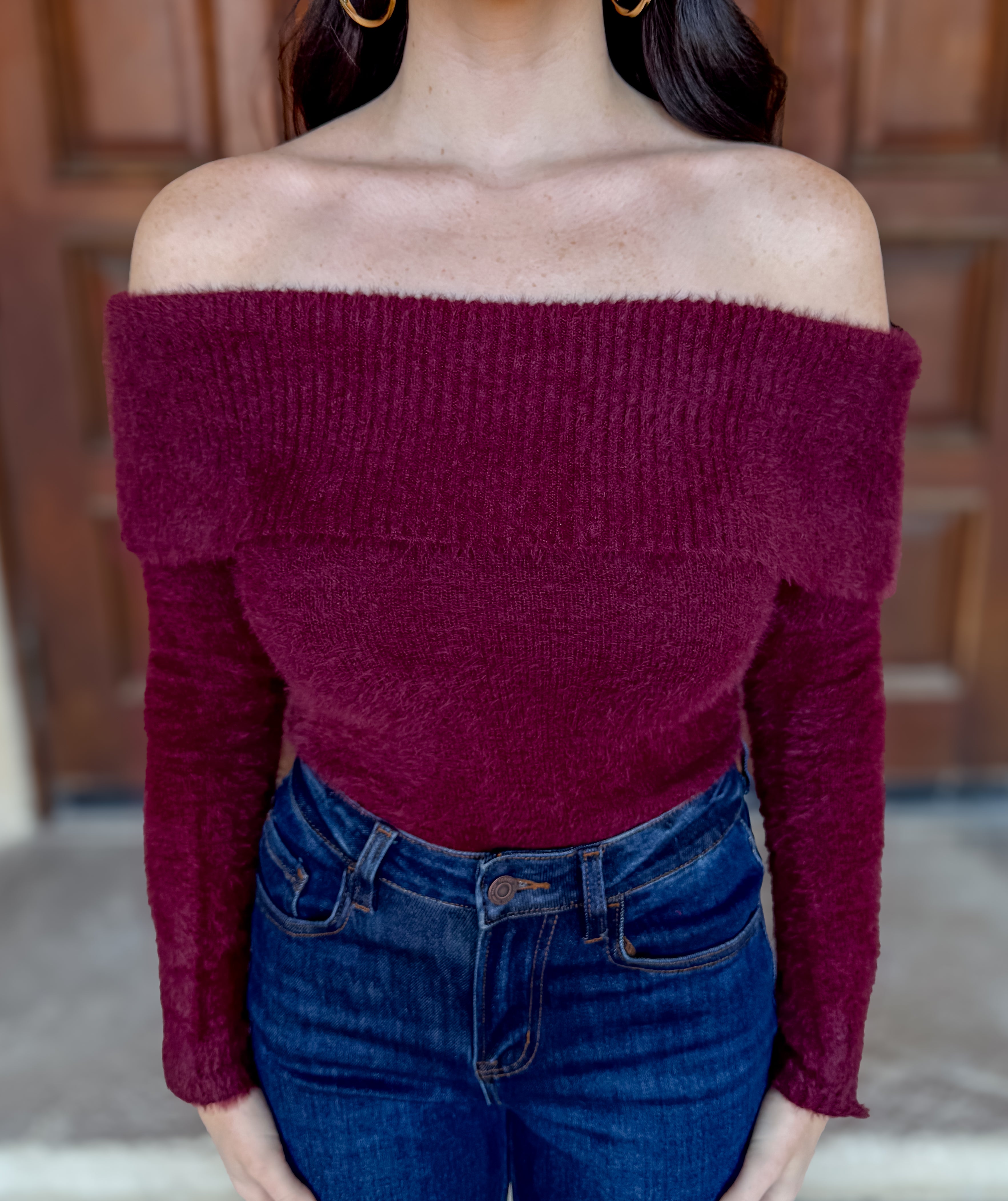 Andie Off the Shoulder Sweater