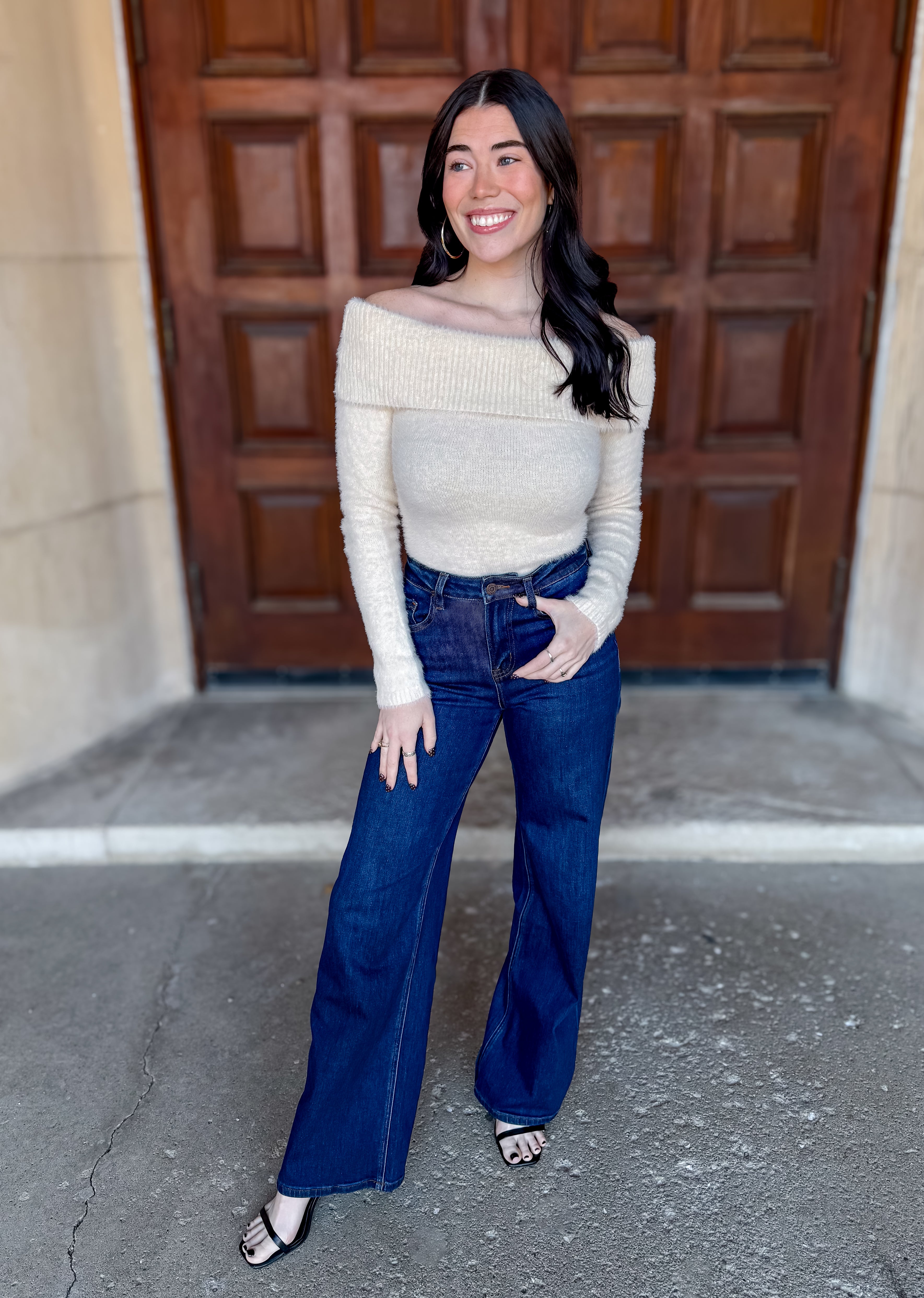Andie Off the Shoulder Sweater