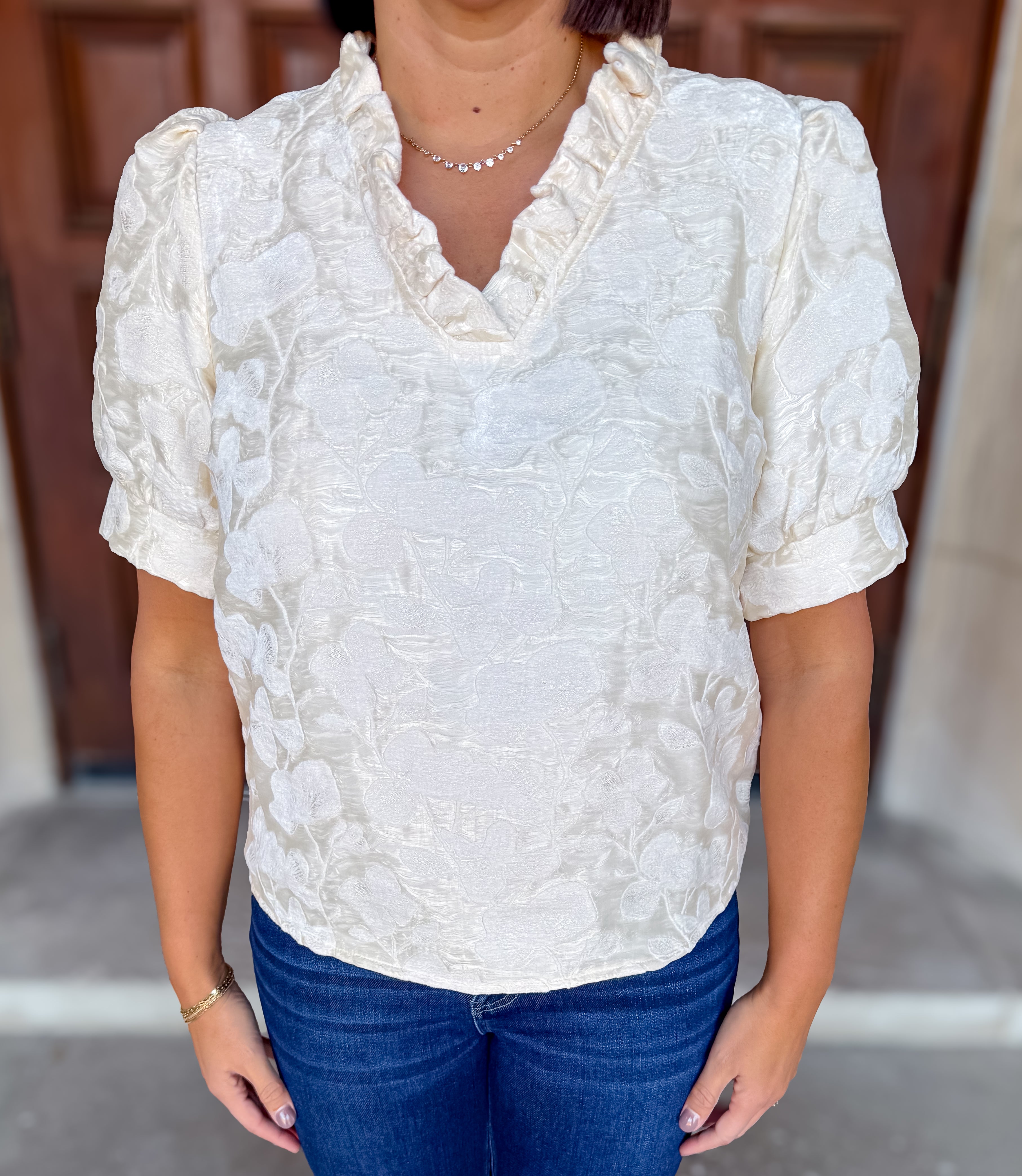 Dina Velvet Burnout Top