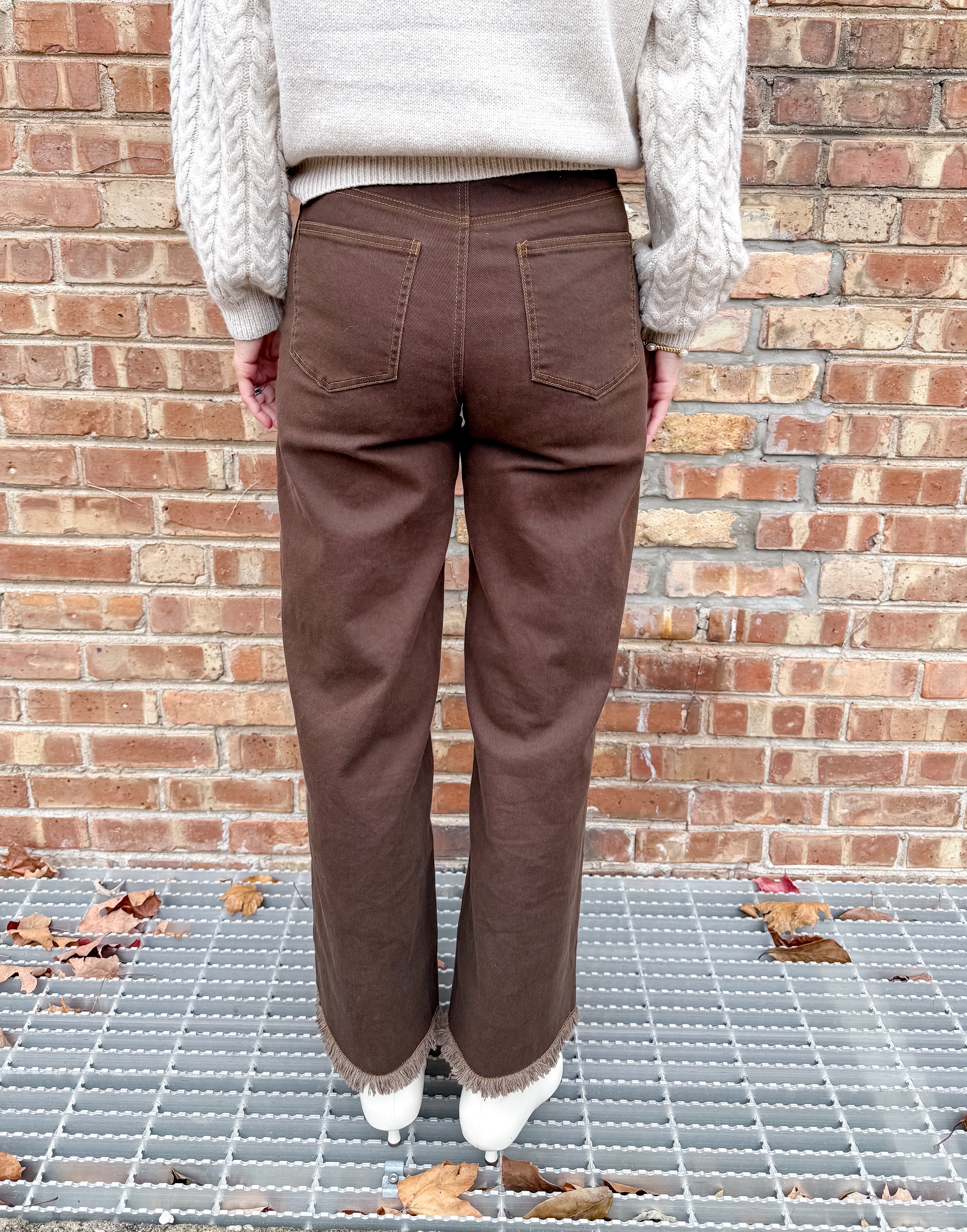 Wynn Brown Wide Leg Jeans