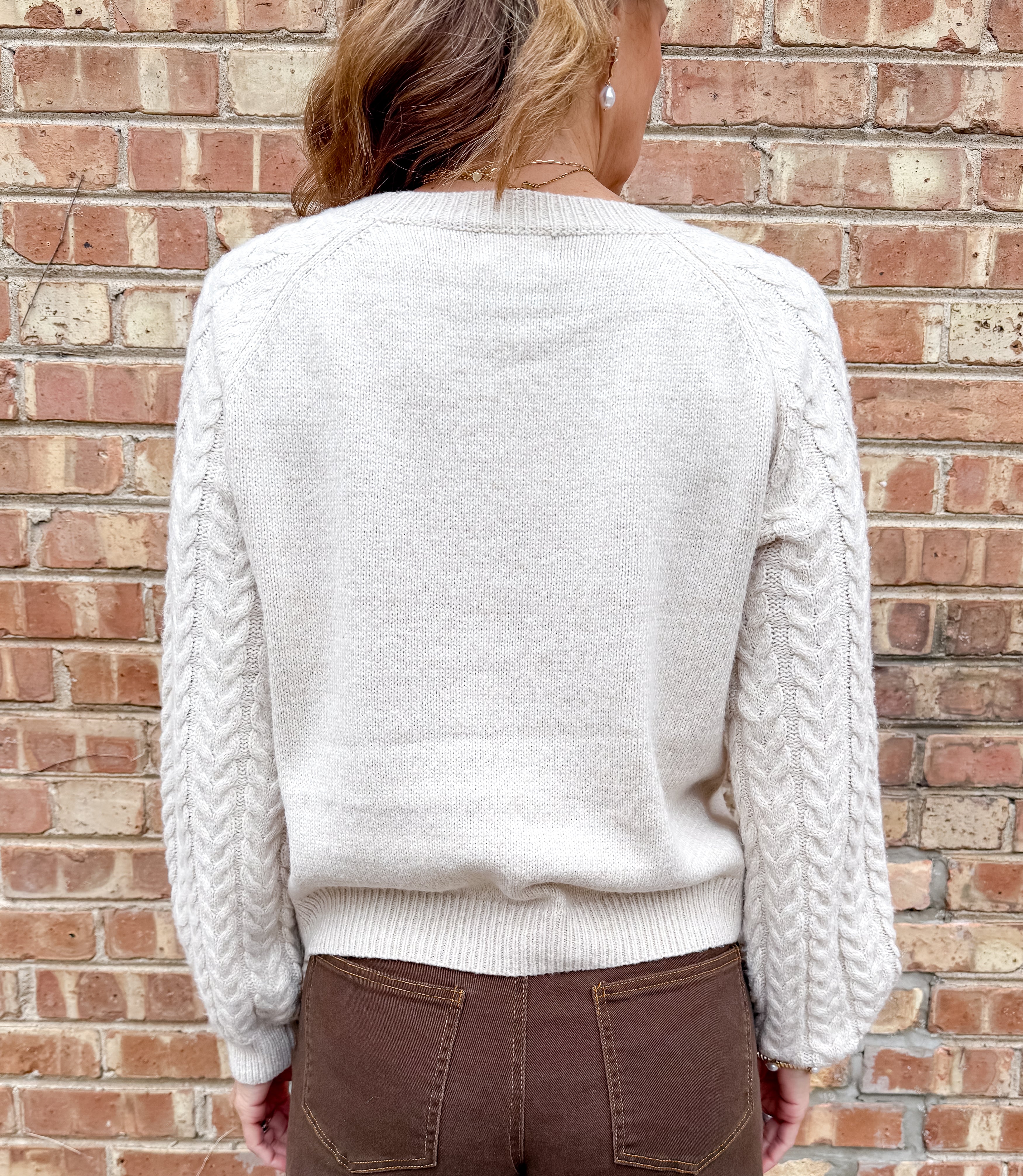 Marilyn Cable Sleeve Sweater