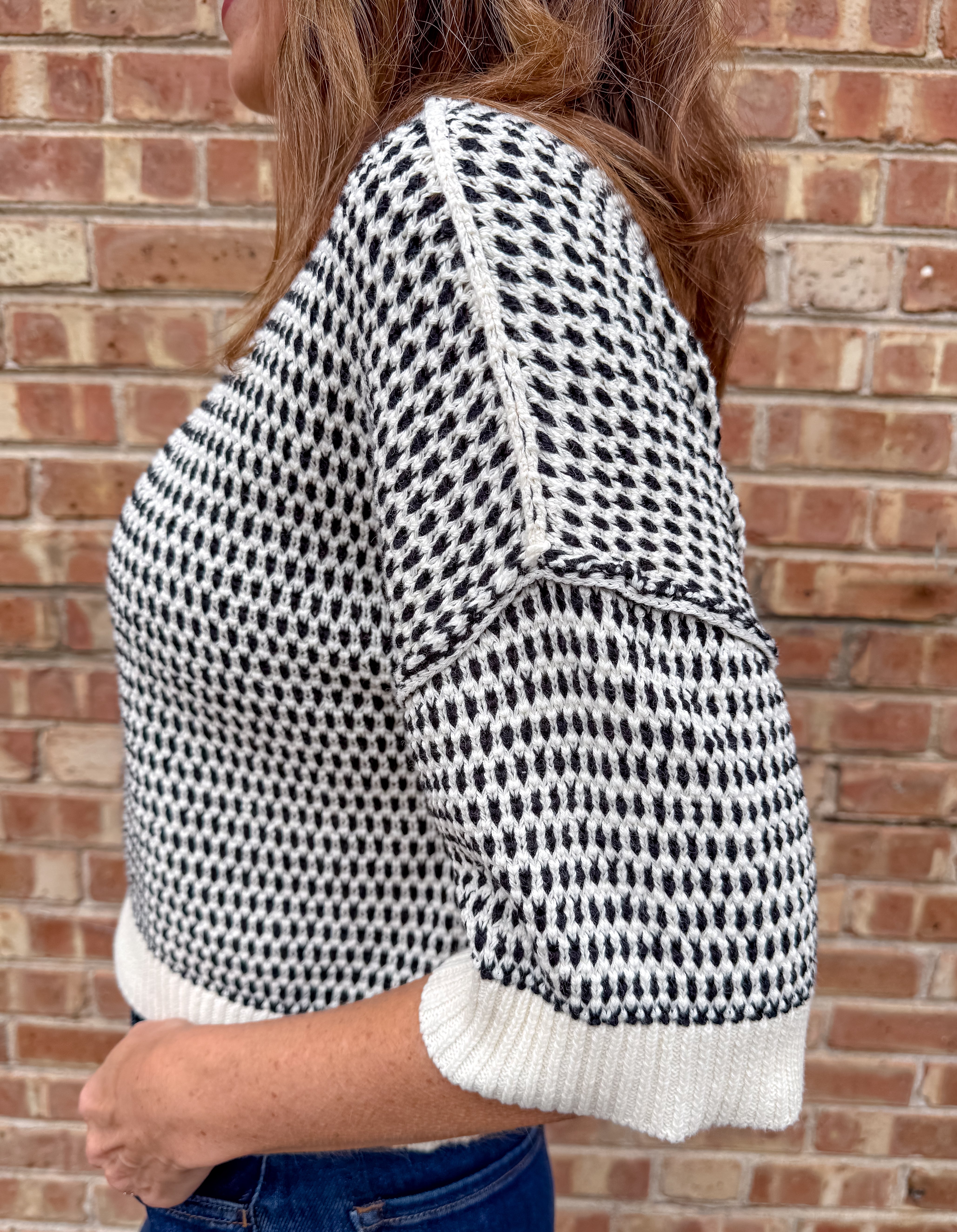 Gloria Two Toned SS Sweater