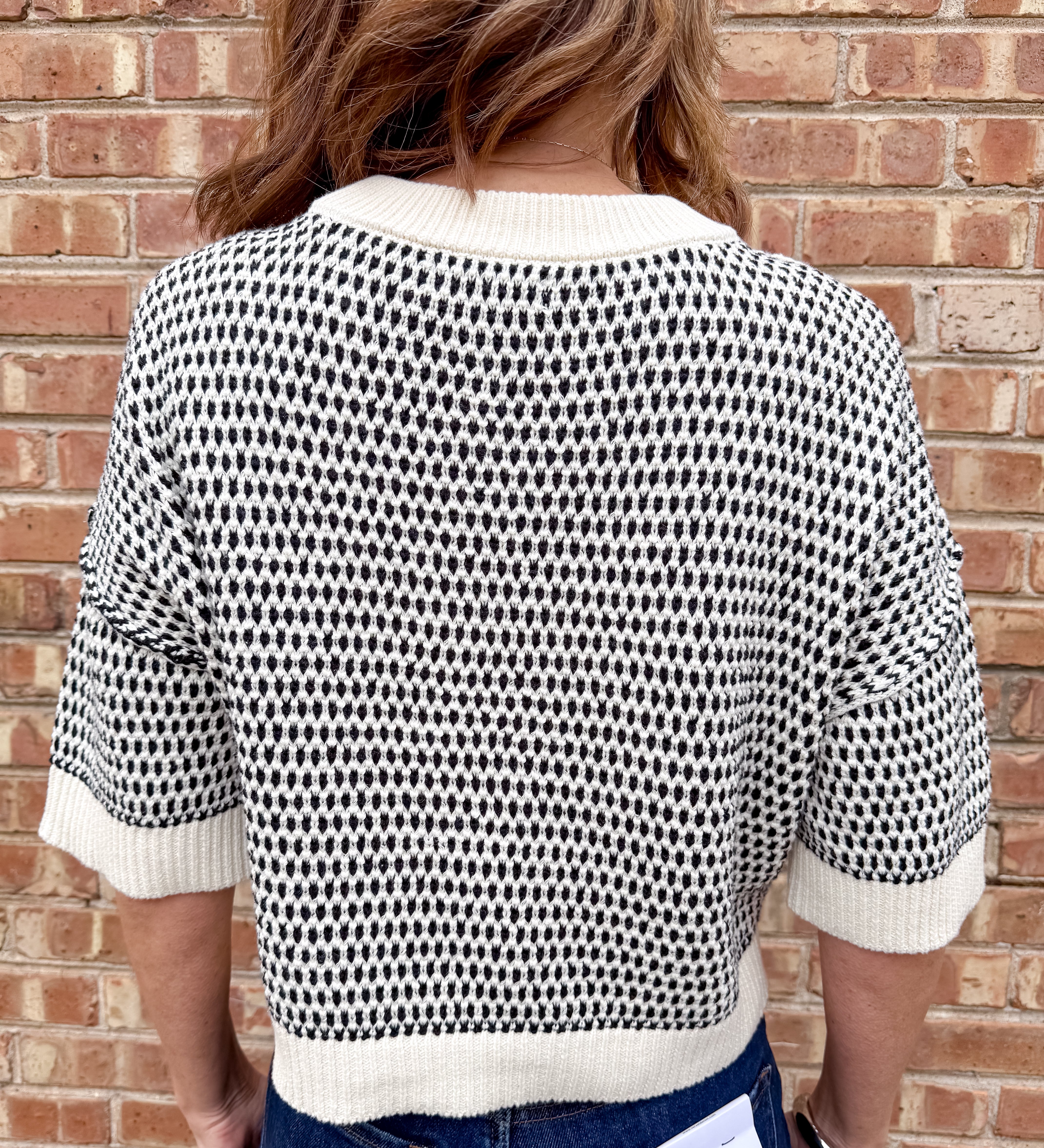 Gloria Two Toned SS Sweater