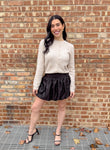 bubble skort
shimmery skirt