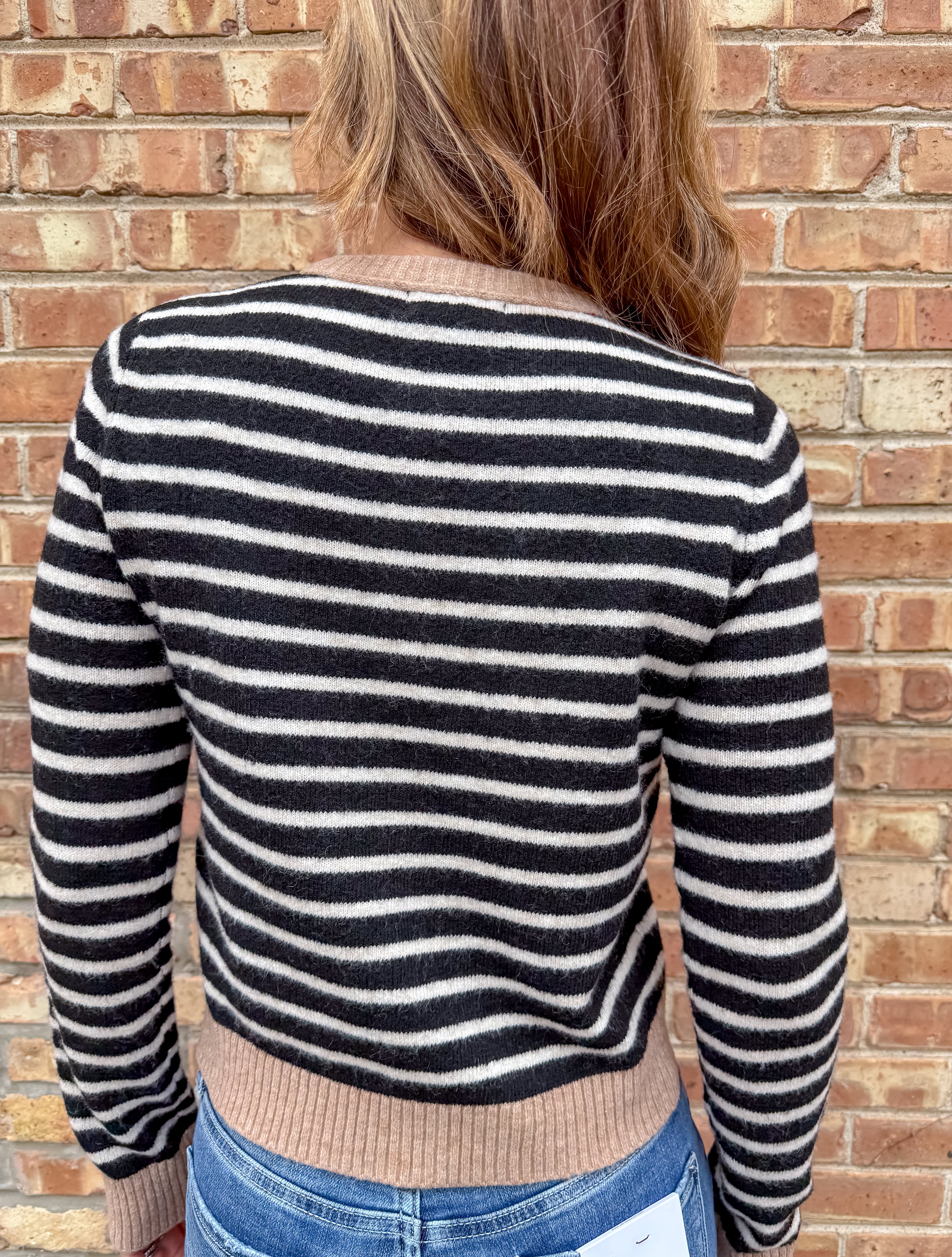 Hadlee Striped Contrast Trim Cardigan