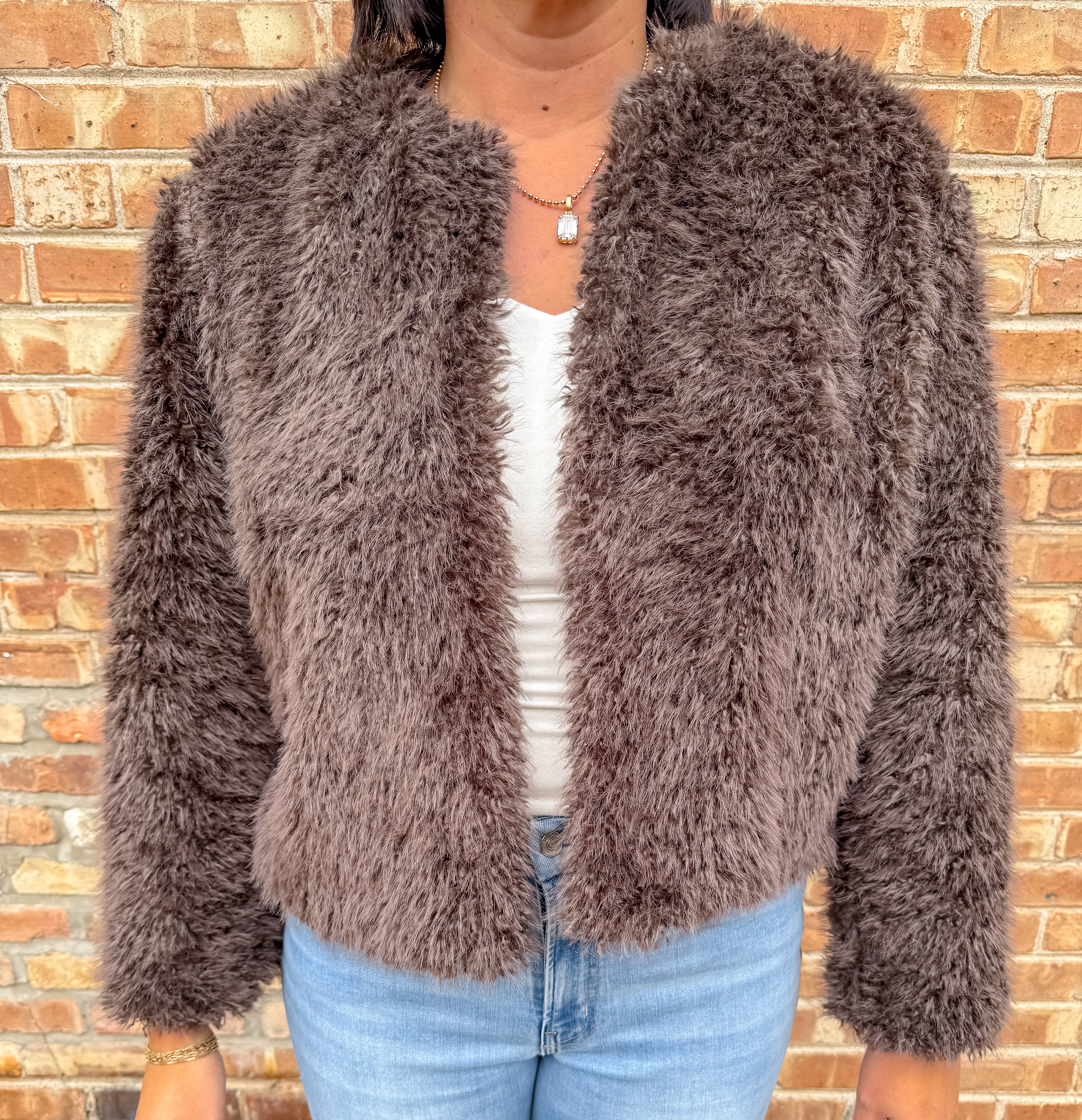 Salish Open Front Fur Jacket