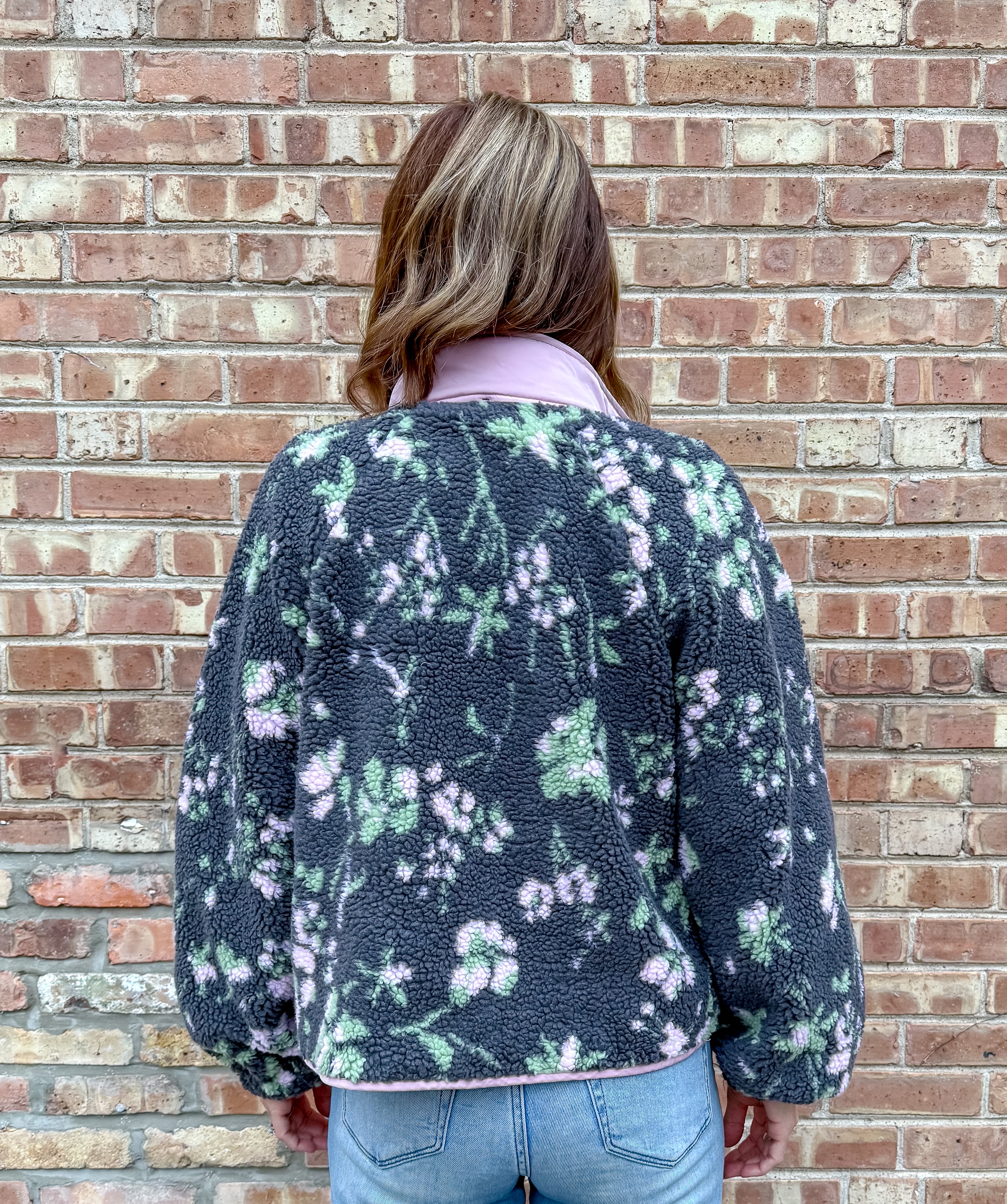 Paityn Floral Boxy Fleece Jacket